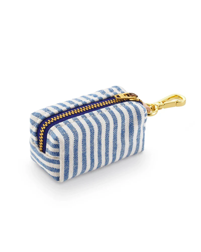 Lake Blue Stripe Poop Bag Dispenser (Made in the USA) - Image 3
