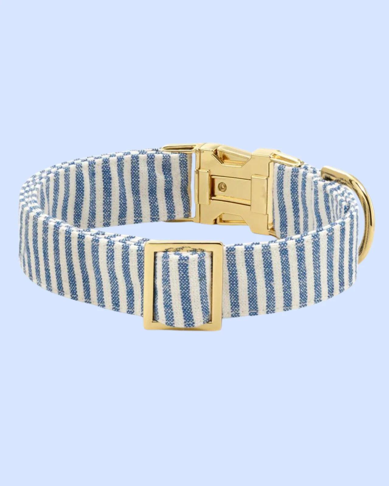 Lake Blue Stripe Dog Collar - Image 2