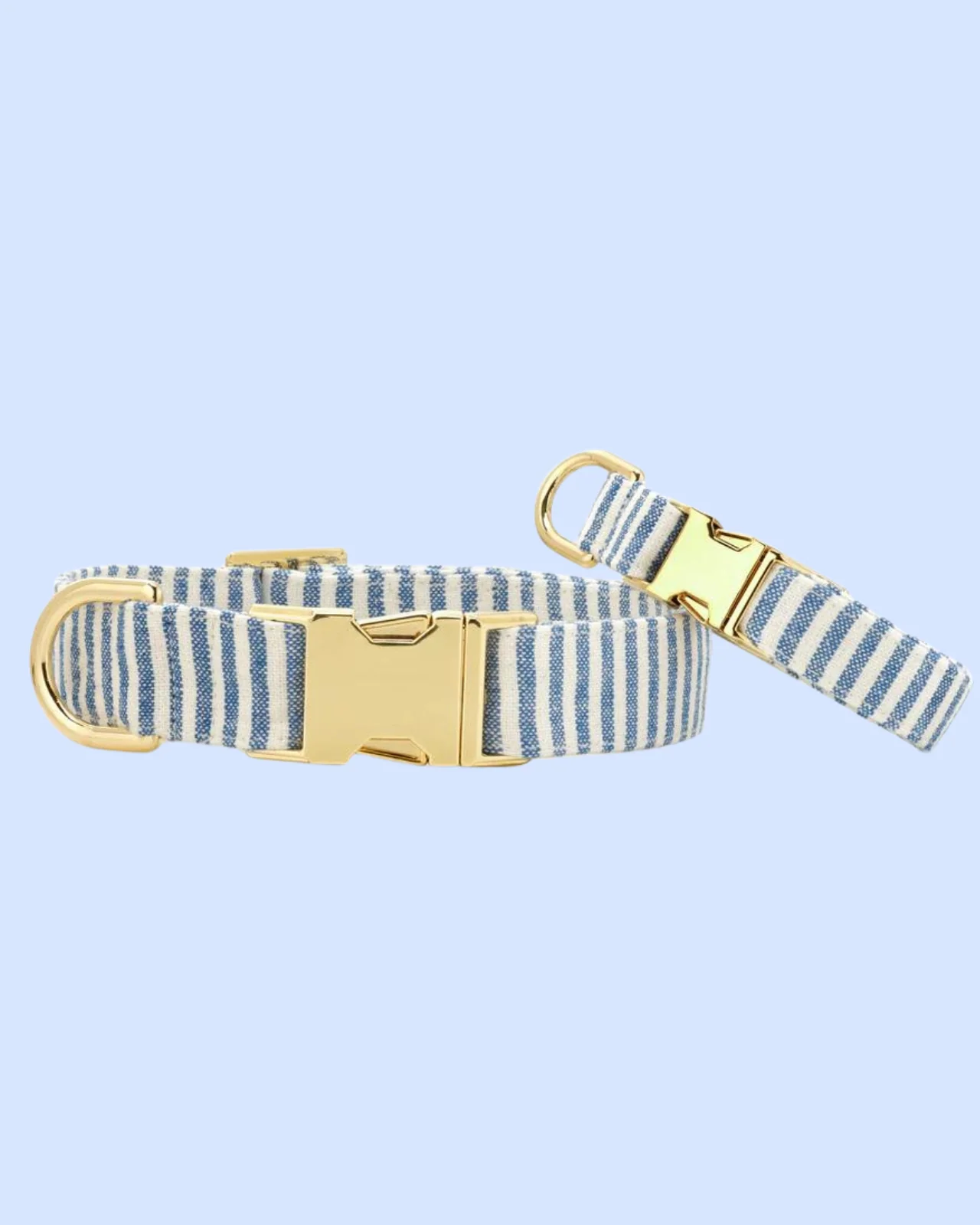 Lake Blue Stripe Dog Collar - Image 3