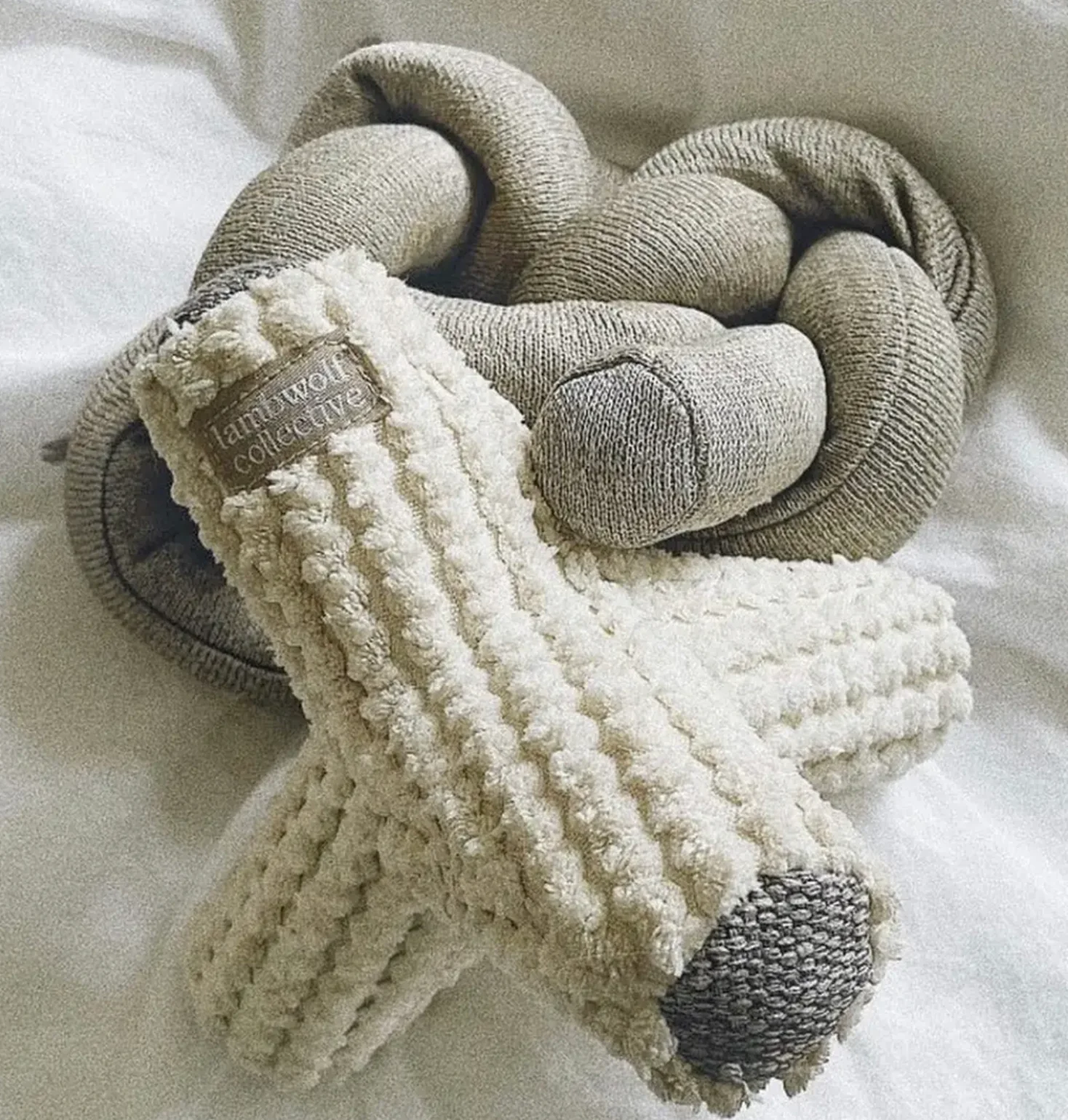 Breuer Crinkle & Squeak Dog Toy in Cream (FINAL SALE) - Image 5