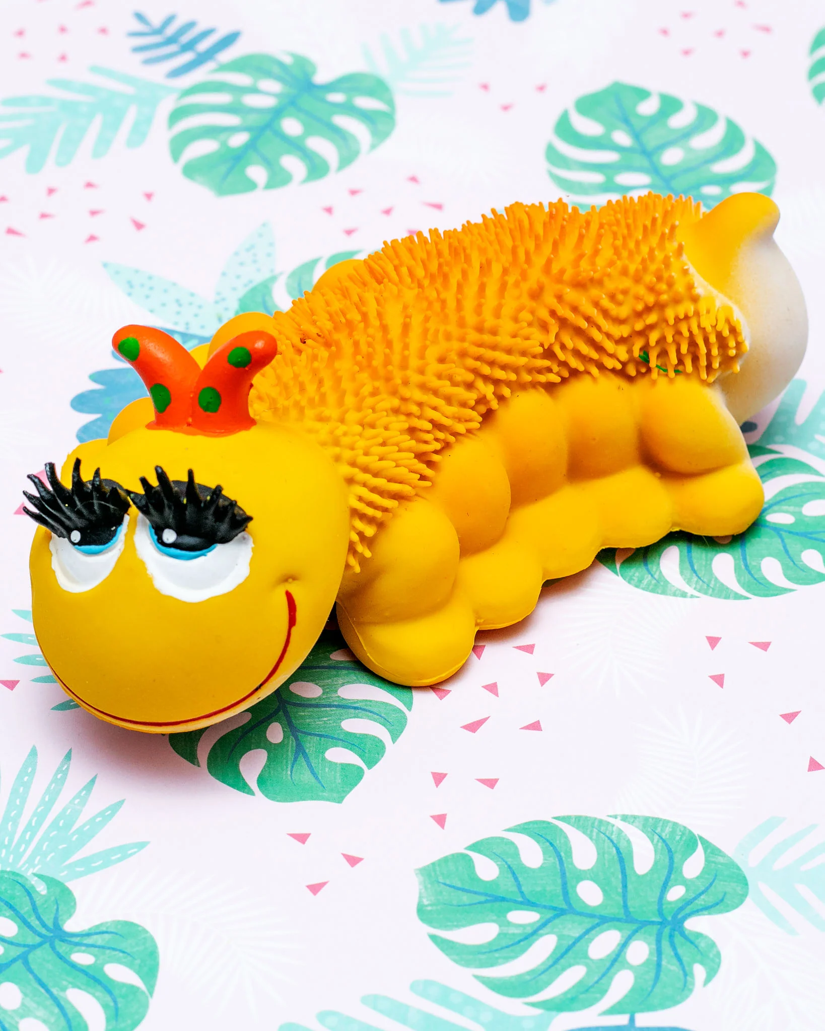 Cutie Caterpillar Soft Squeaky Latex Dog Toy