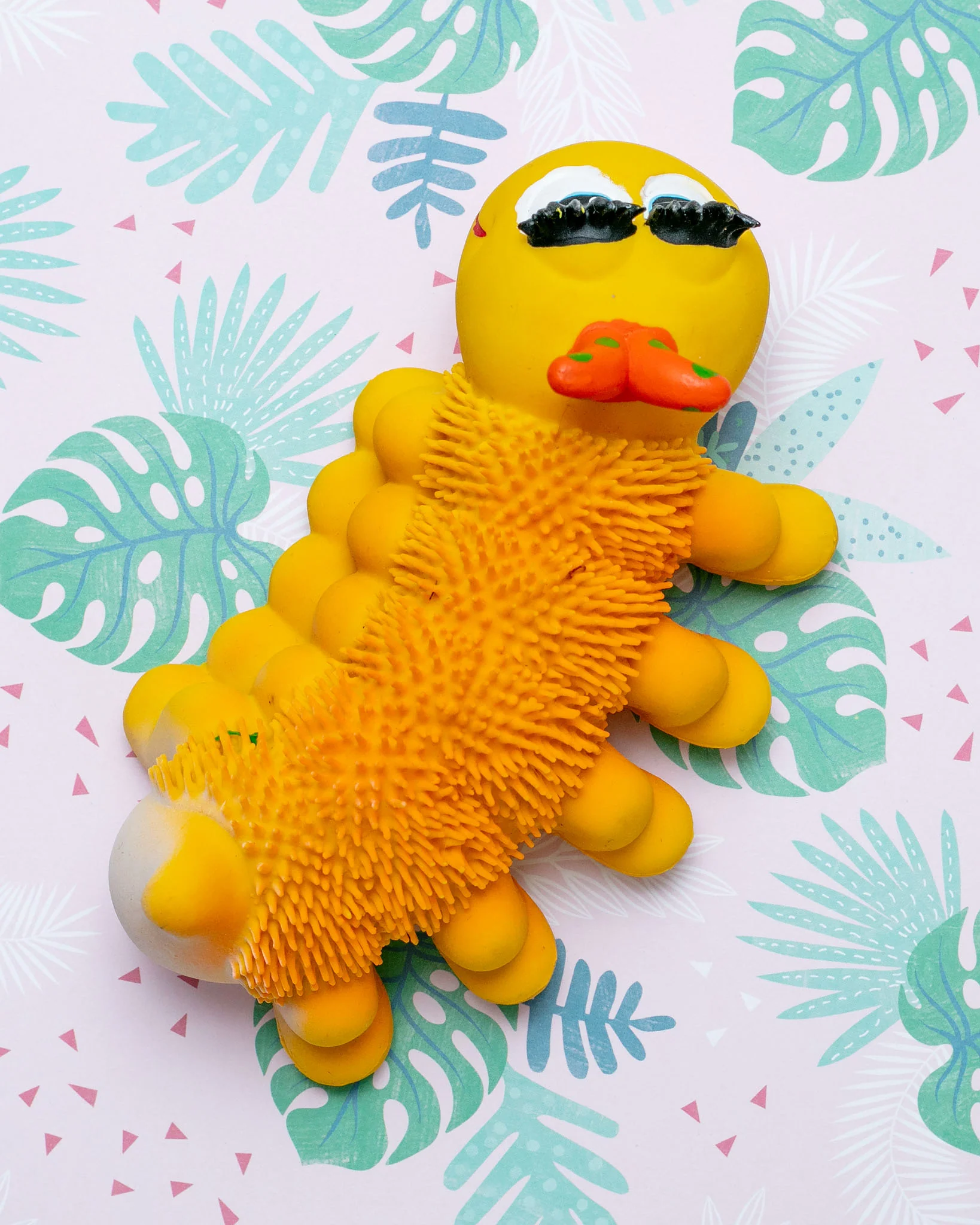 Cutie Caterpillar Soft Squeaky Latex Dog Toy - Image 2