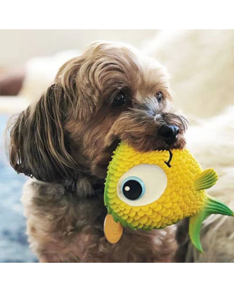 Freddy Fish Natural Latex Soft Squeaky Dog Toy - Image 4