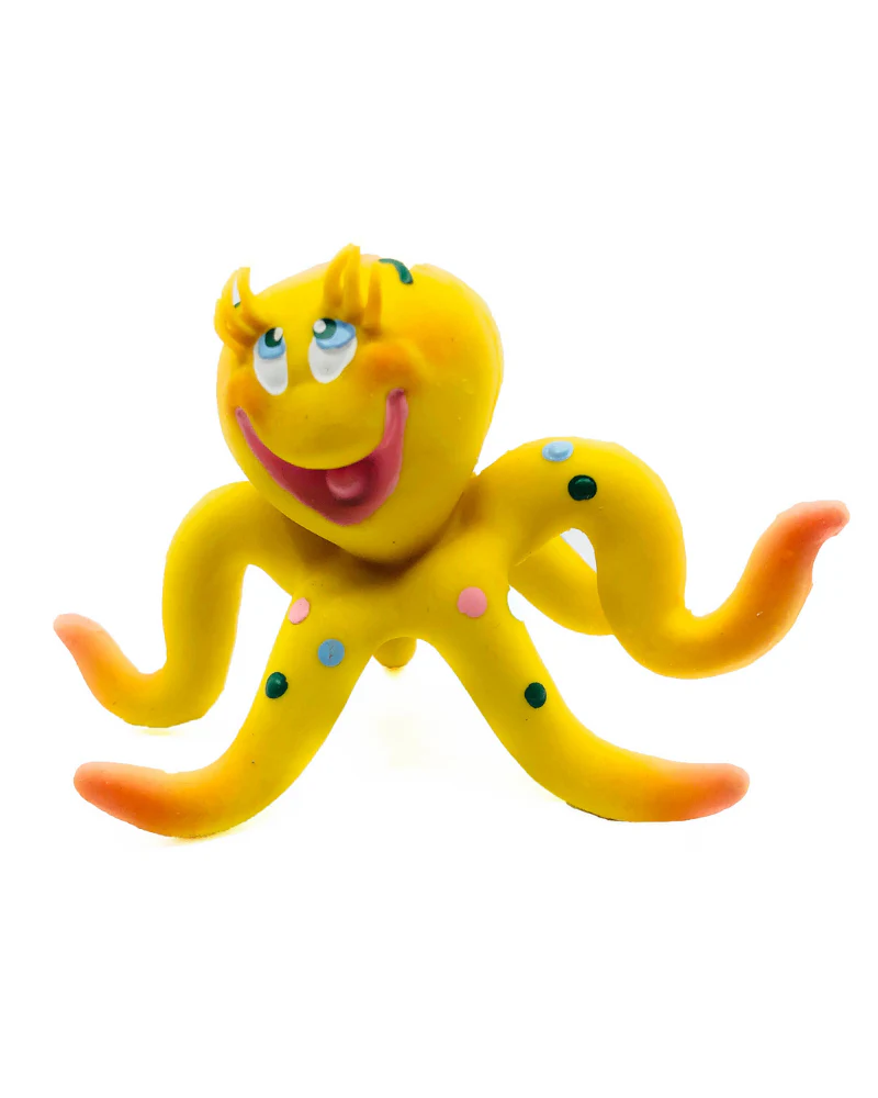 Ollie Octopus Soft & Squeaky Latex Dog Toy - Image 3