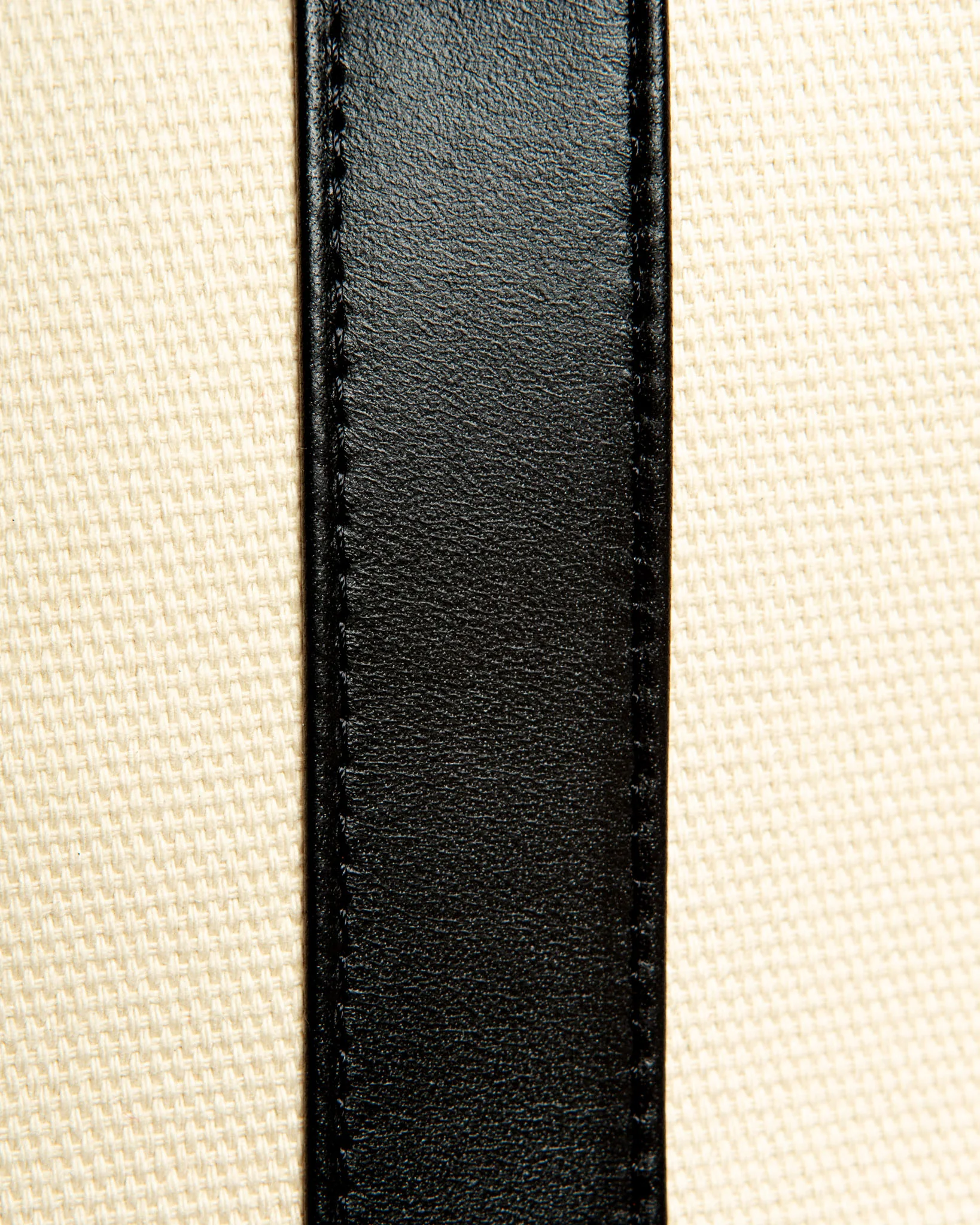 Black Leather & Natural Canvas Luxe Dog Carrier (Made in Mexico)(Dog & Co. Exclusive) (FINAL SALE) - Image 7