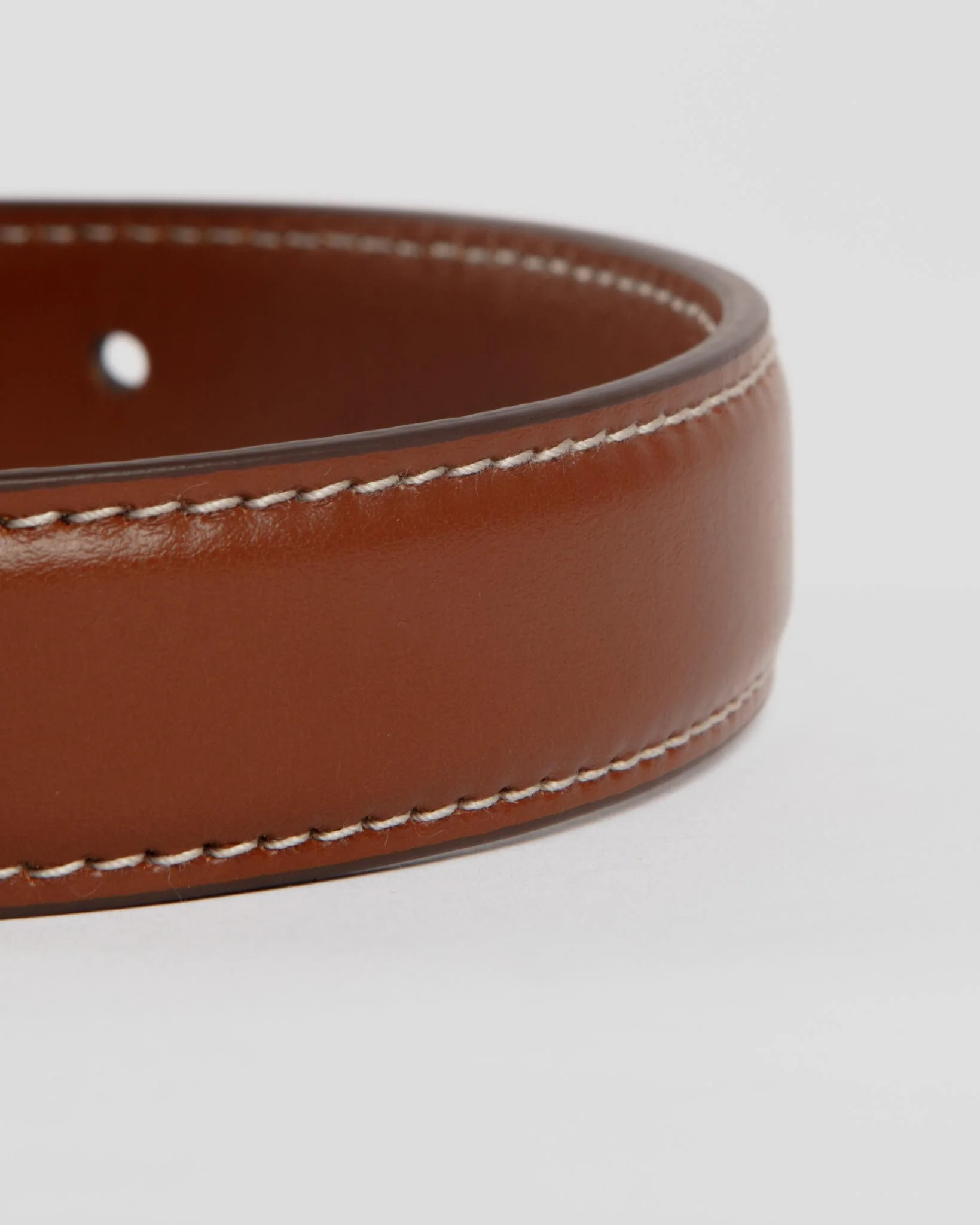 Leather Dog Collar in Tobacco Brown (Made in Italy) - Image 3