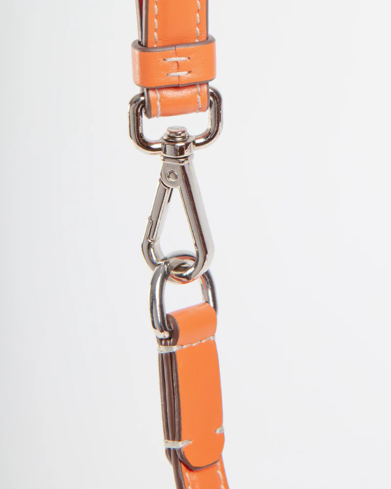 Leather Dog Leash in Orange (Made in Italy) - Image 3