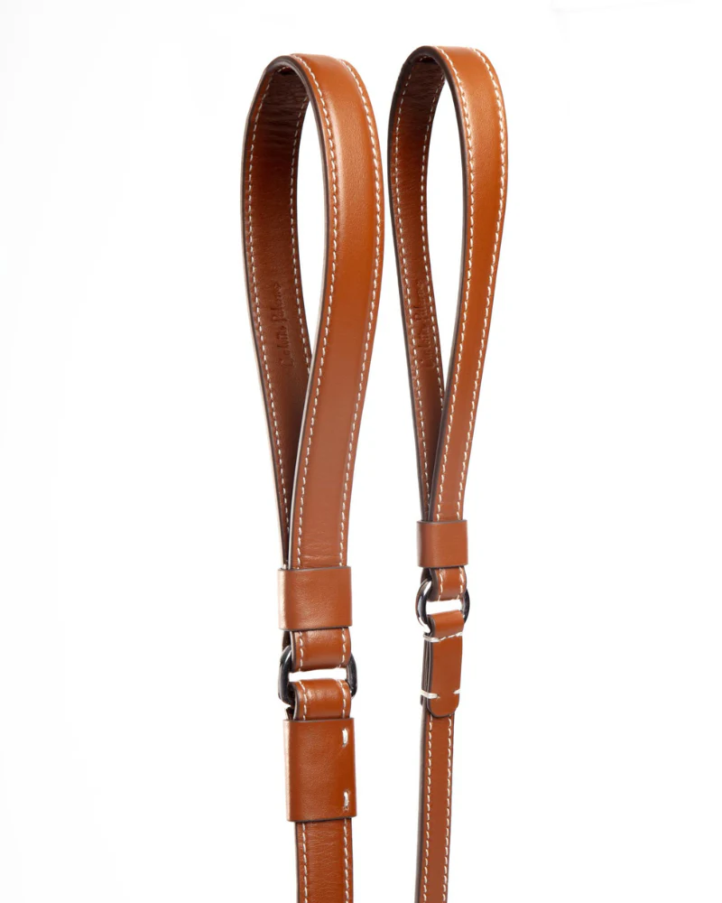 Leather Dog Leash in Tobacco Brown (Made in Italy) - Image 2