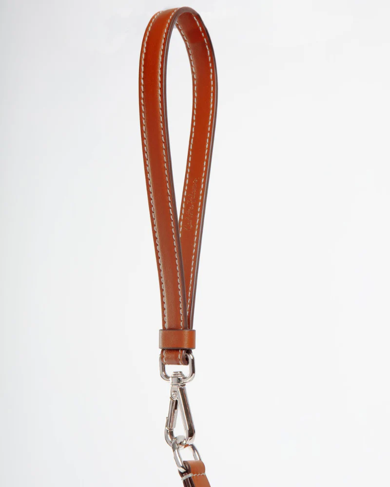 Leather Dog Leash in Tobacco Brown (Made in Italy) - Image 3