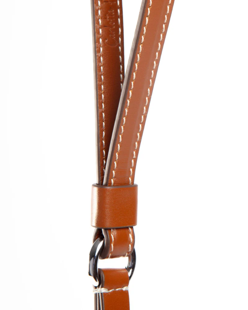 Leather Dog Leash in Tobacco Brown (Made in Italy) - Image 4
