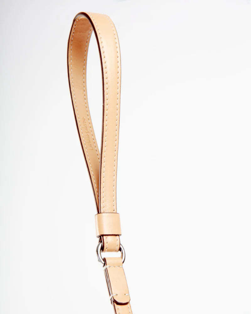 Leather Dog Leash in Vanilla (Made in Italy) - Image 2