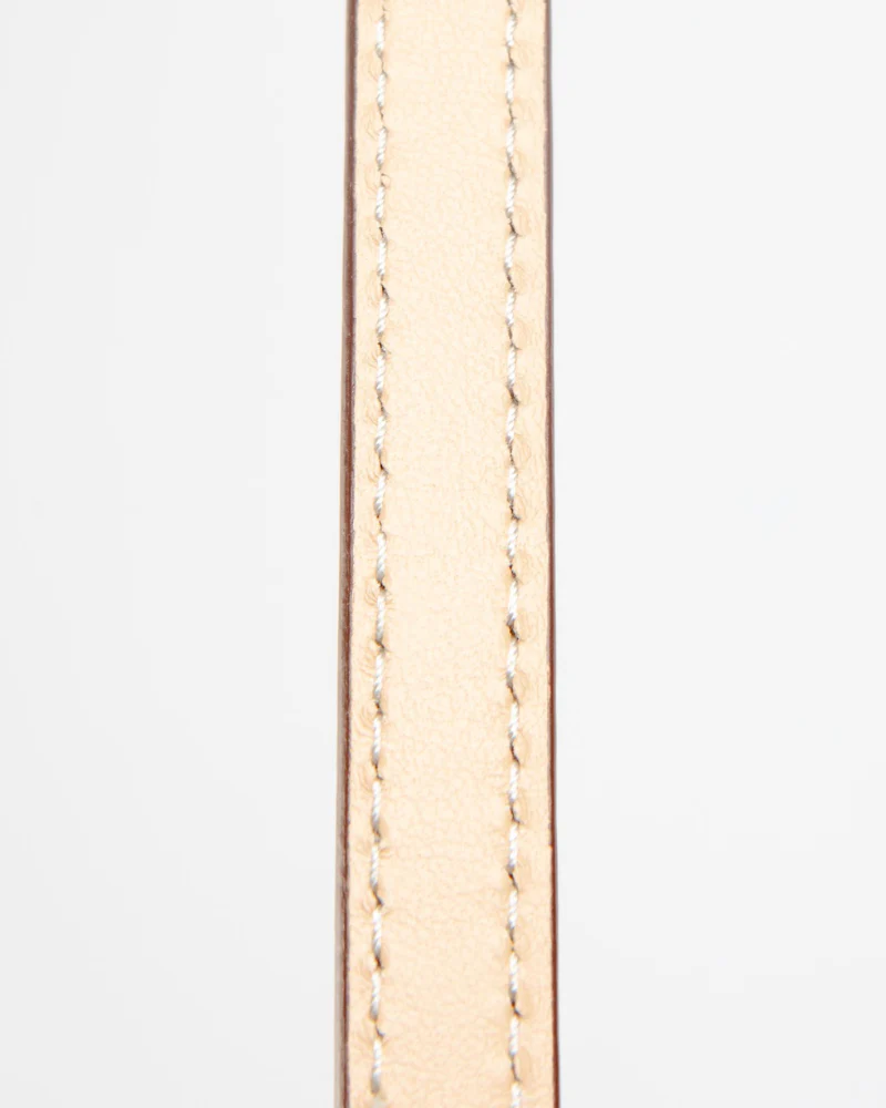 Leather Dog Leash in Vanilla (Made in Italy) - Image 3