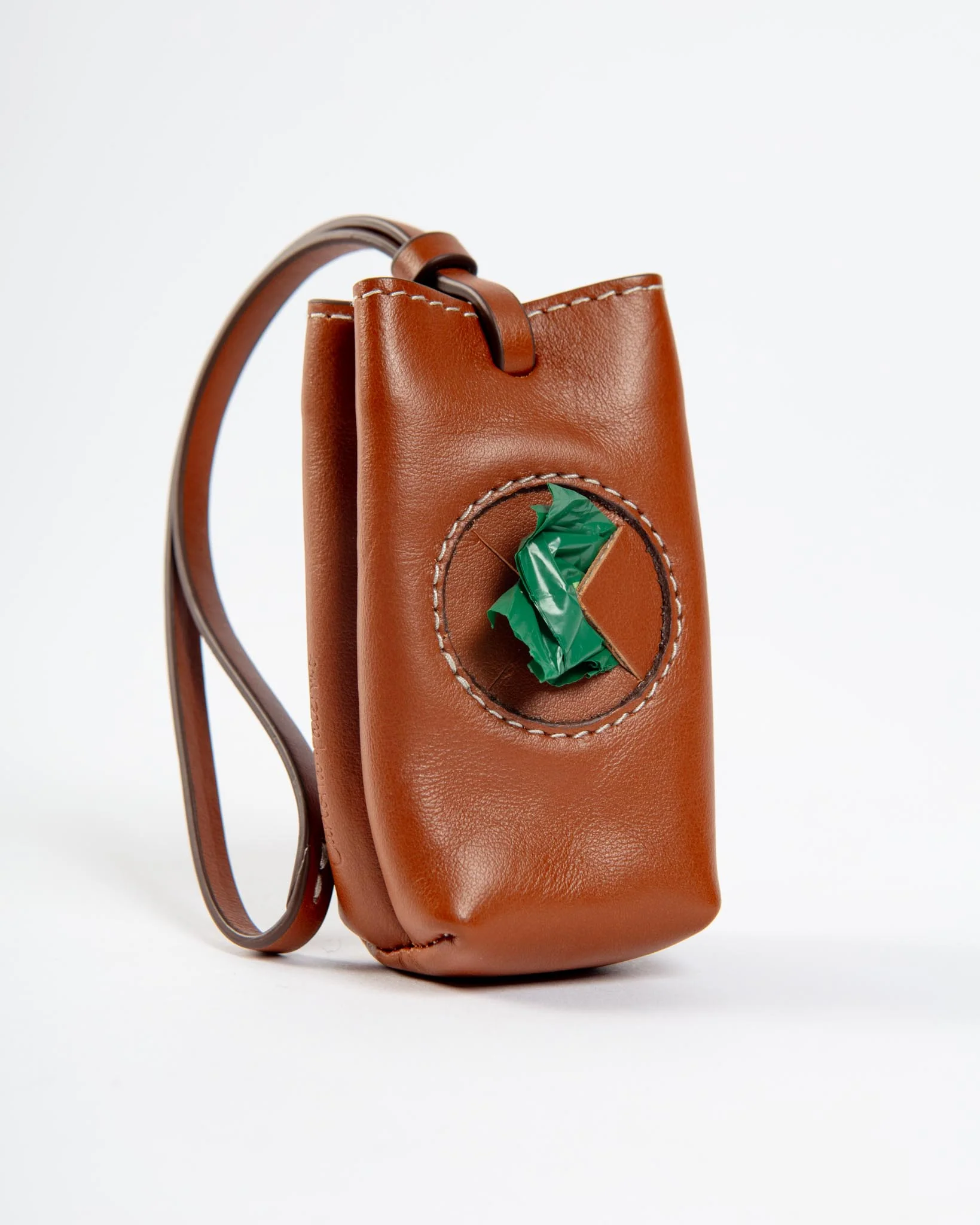 Leather Poop Bag Roll Holder (Made in Italy) - Image 2