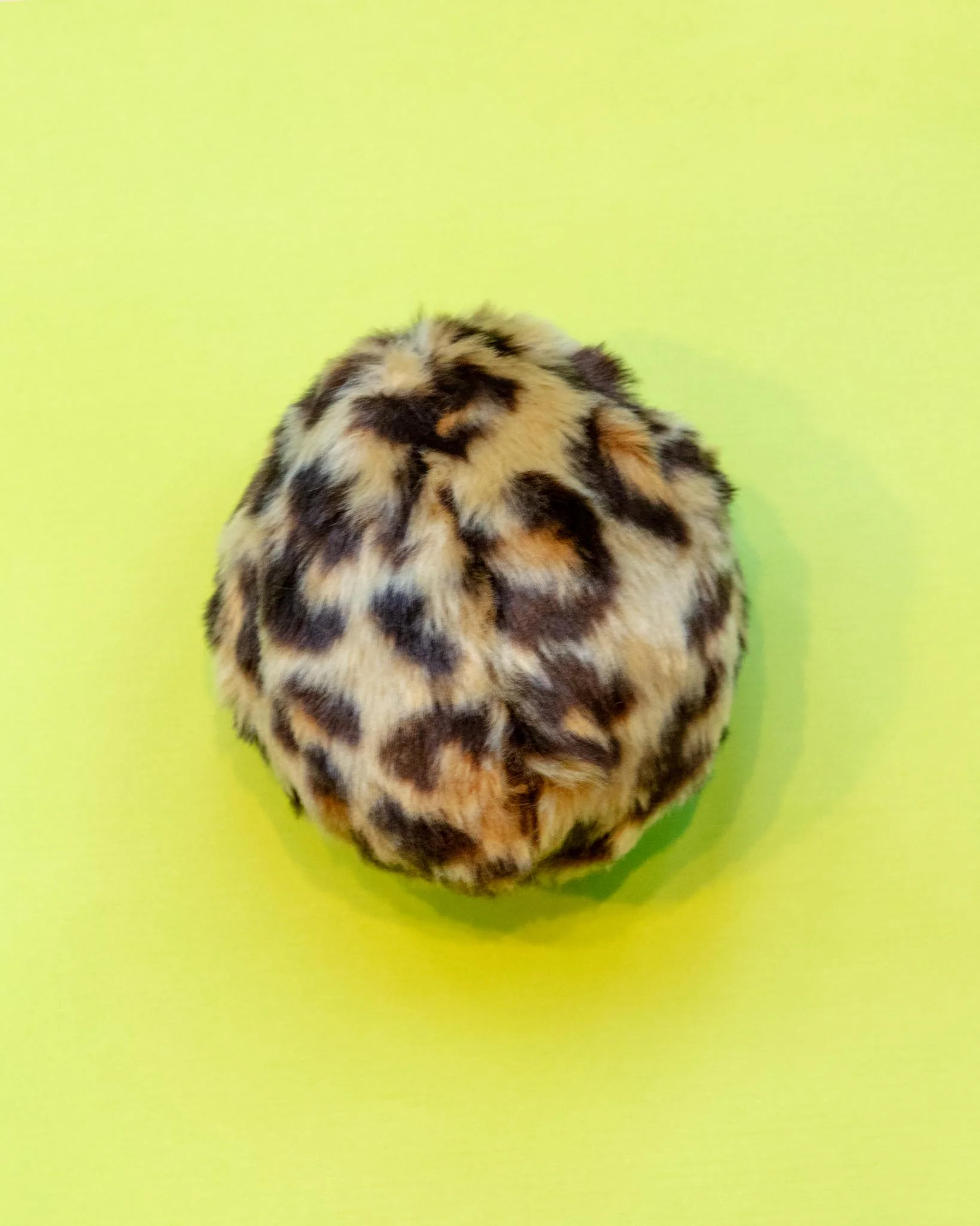 Leopard Ball Plush Squeaky Dog Toy (4")