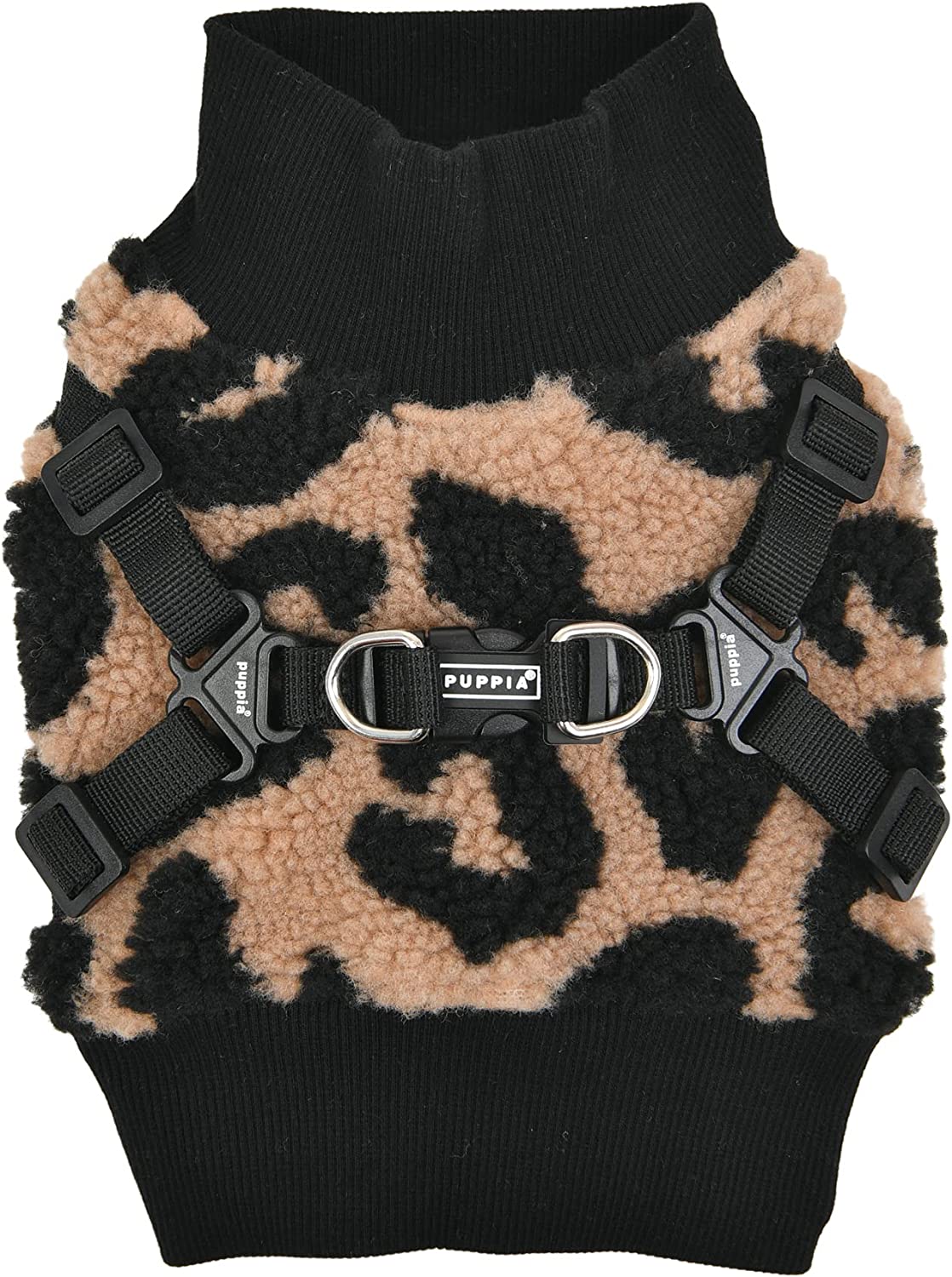 Leopard Fleece Dog Harness Vest in Beige (FINAL SALE) - Image 4