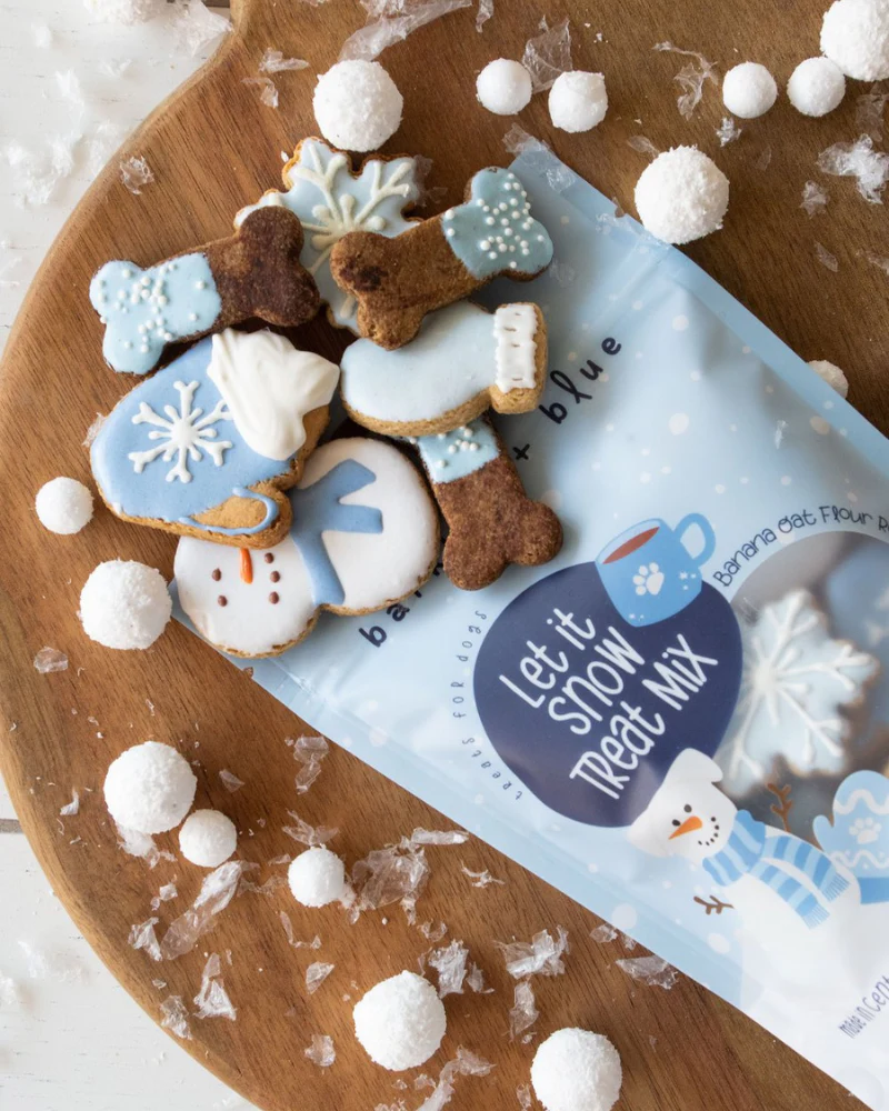 Let It Snow Dog Treats (Banana Oat Flour Recipe) - Image 3