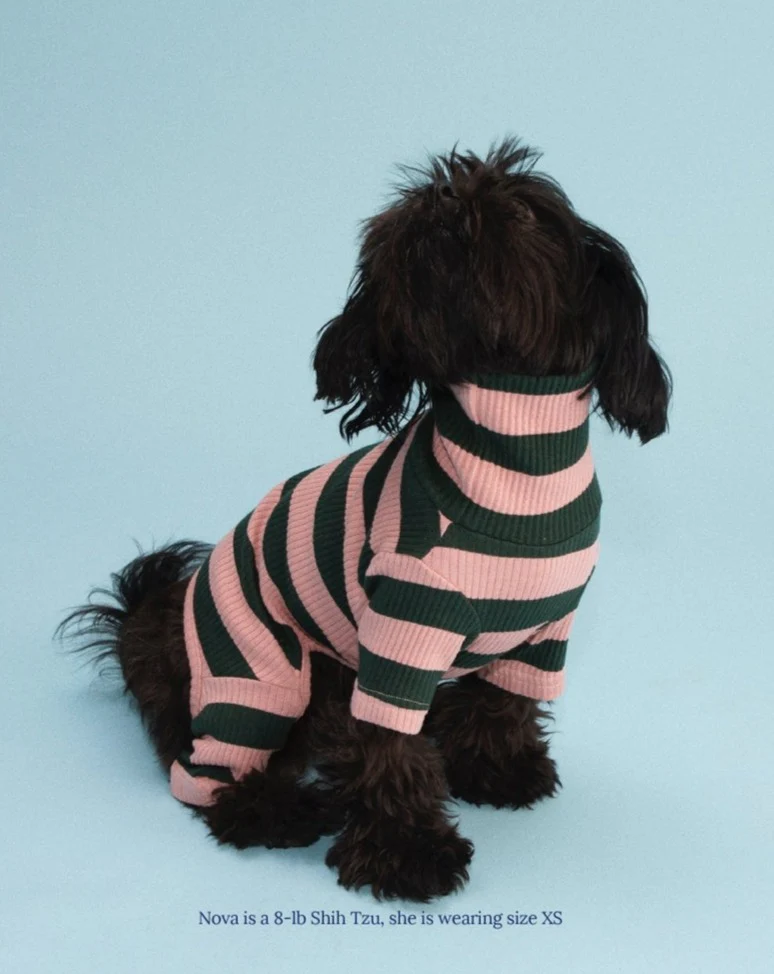 Pink Elephant Stripe Ribbed Onesie (FINAL SALE) - Image 7