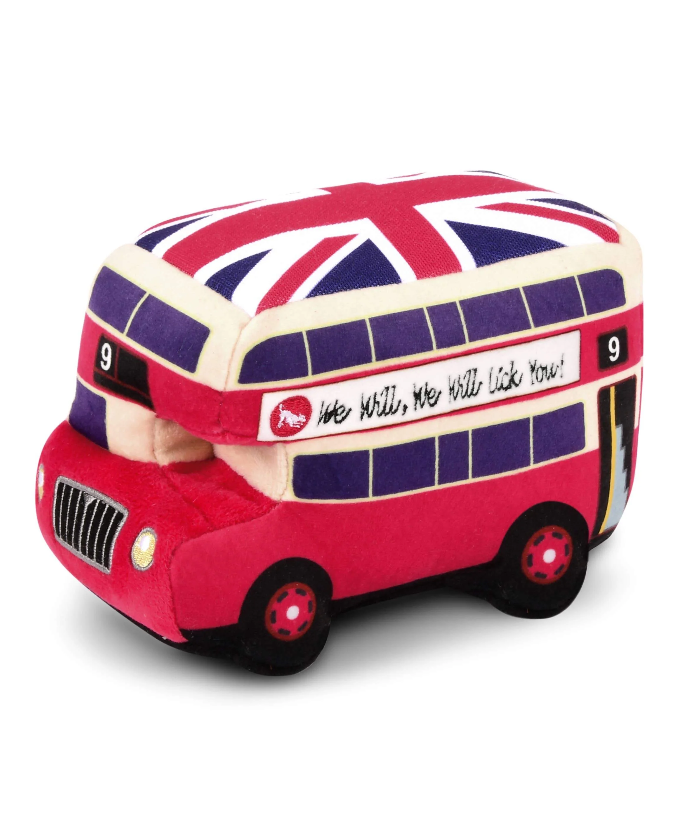 Double Decker Bus Plush Dog Toy - Image 3