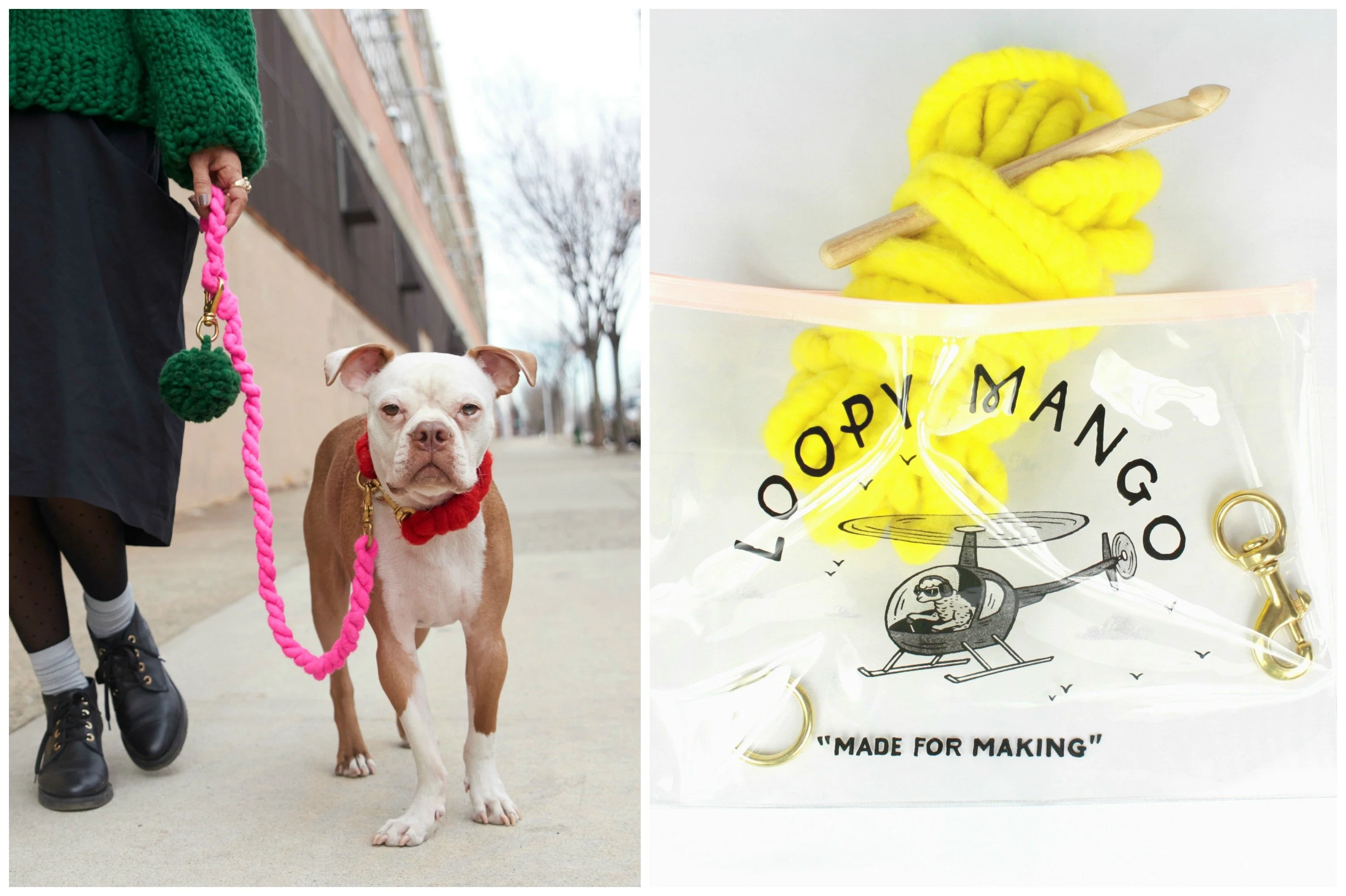 LOOPY MANGO | DIY Dog Leash Kit in Heather Grey - Image 2