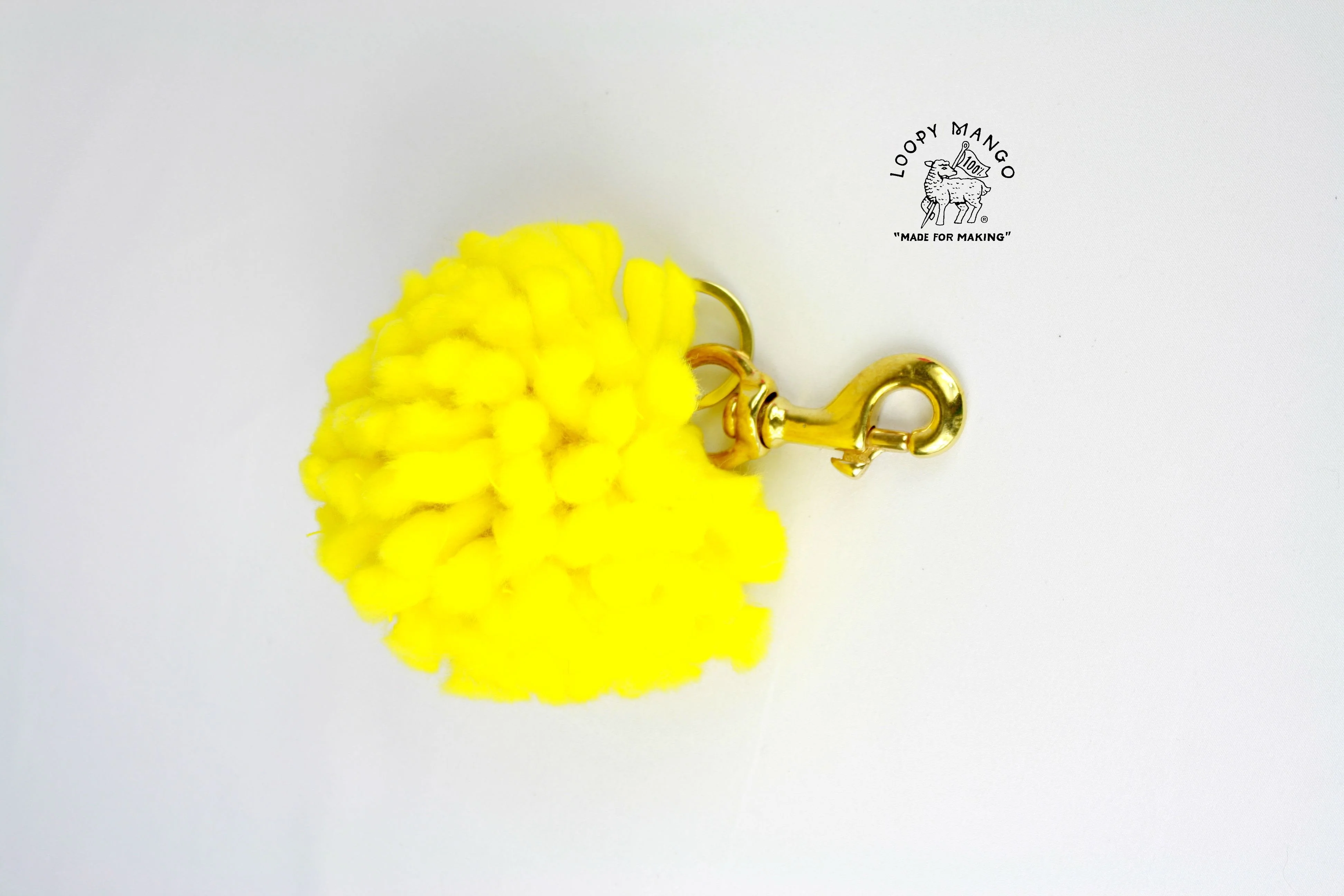 LOOPY MANGO | DIY PomPom for Leash Kit in Sunshine Yellow - Image 2