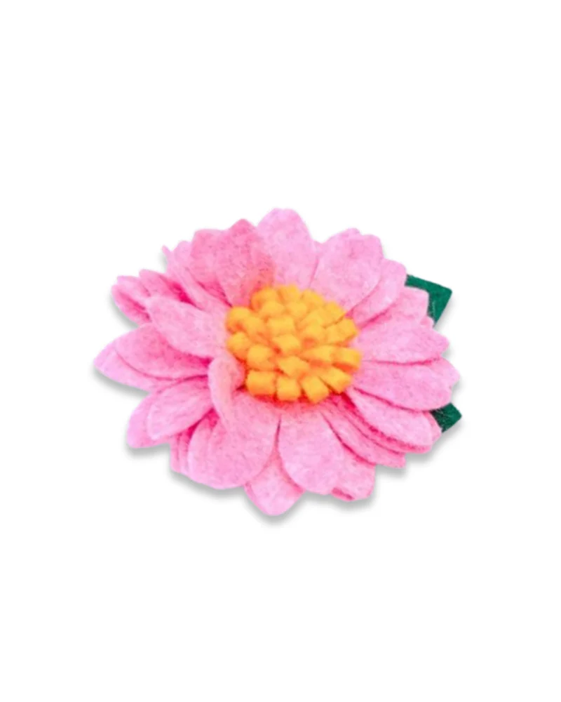 Lotus Dog Collar Flower in Pixie Pink (Made in the USA) - Image 3