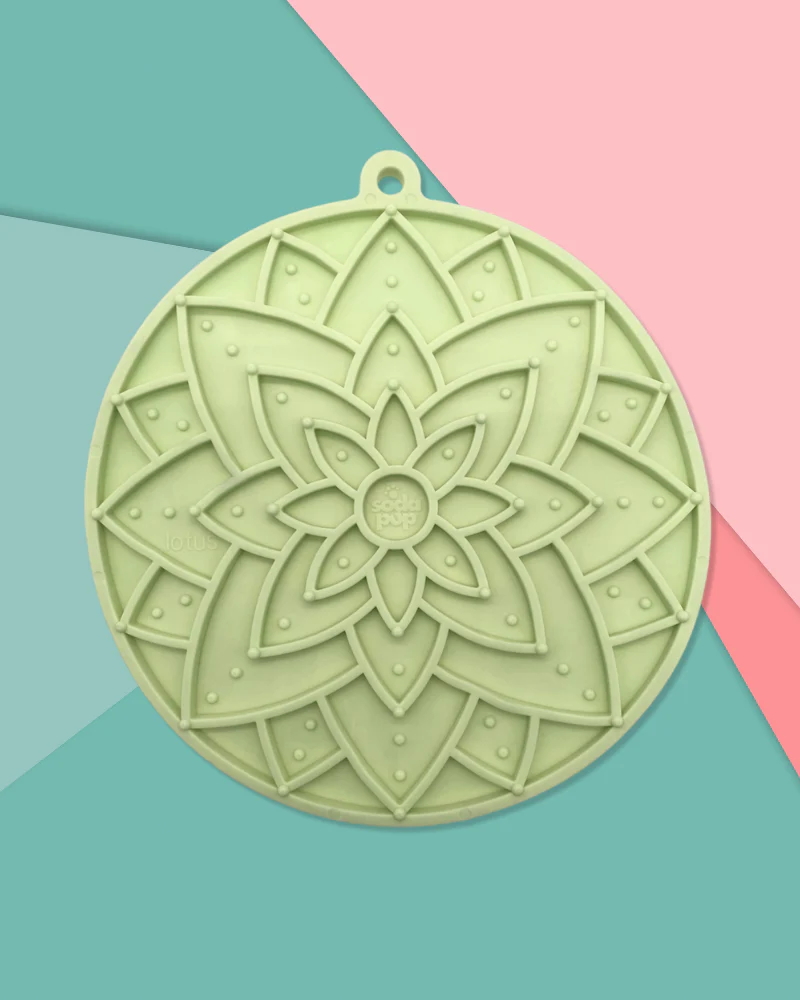 Lotus Enrichment Lick Mat in Blush or Sage (Made in the USA) - Image 3
