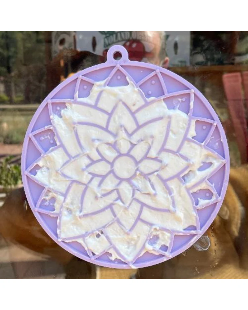 Lotus Enrichment Lick Mat in Blush or Sage (Made in the USA) - Image 4