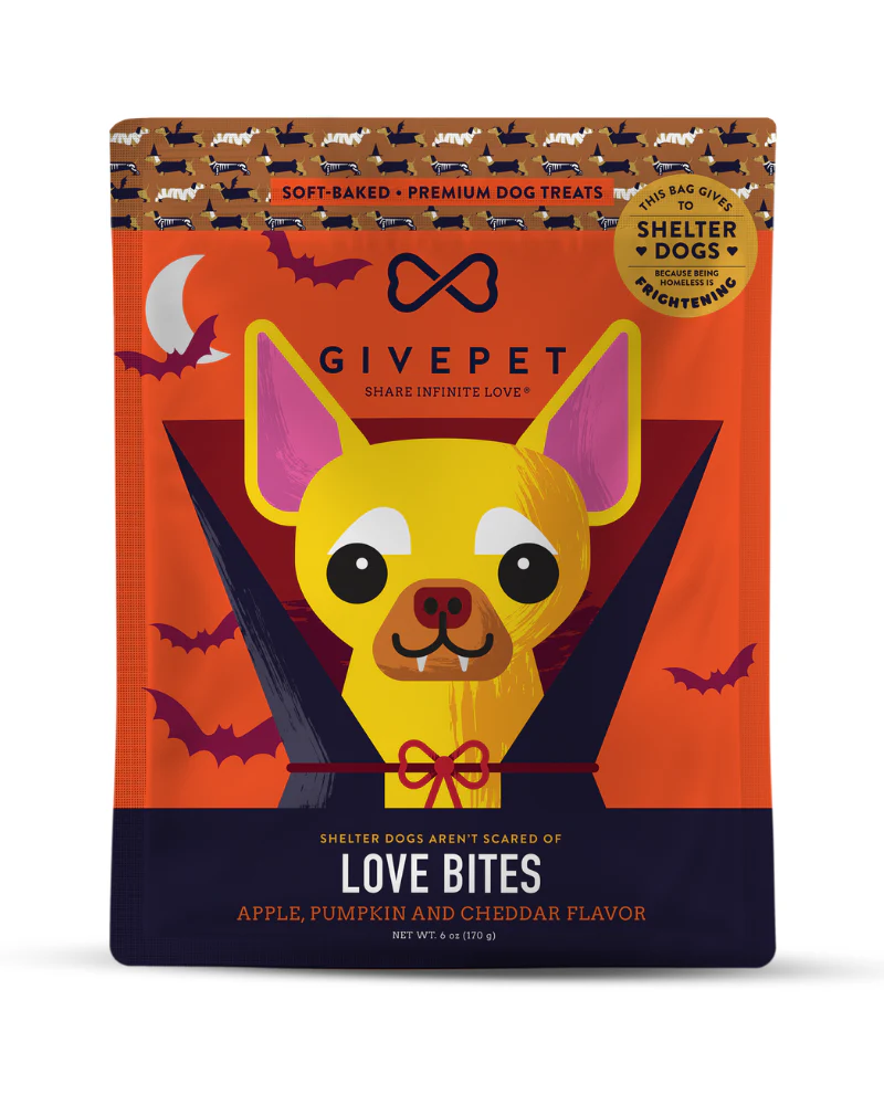 Love Bites Pumpkin & Cheddar Soft Dog Treats (Made in the USA) - Image 2