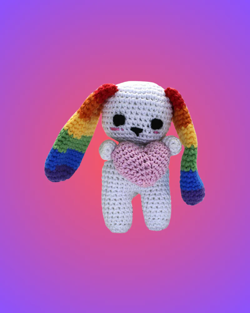 Love Bunny Organic Knit Dog Toy - Image 2