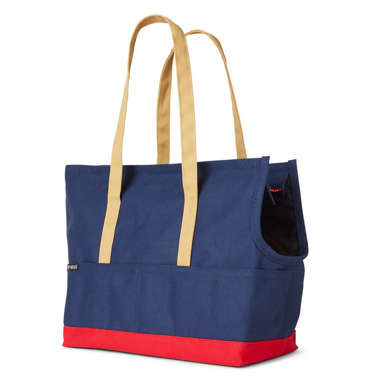 Canvas Pet Tote in Navy & Red (Made in the USA) (Direct Ship) - Image 5