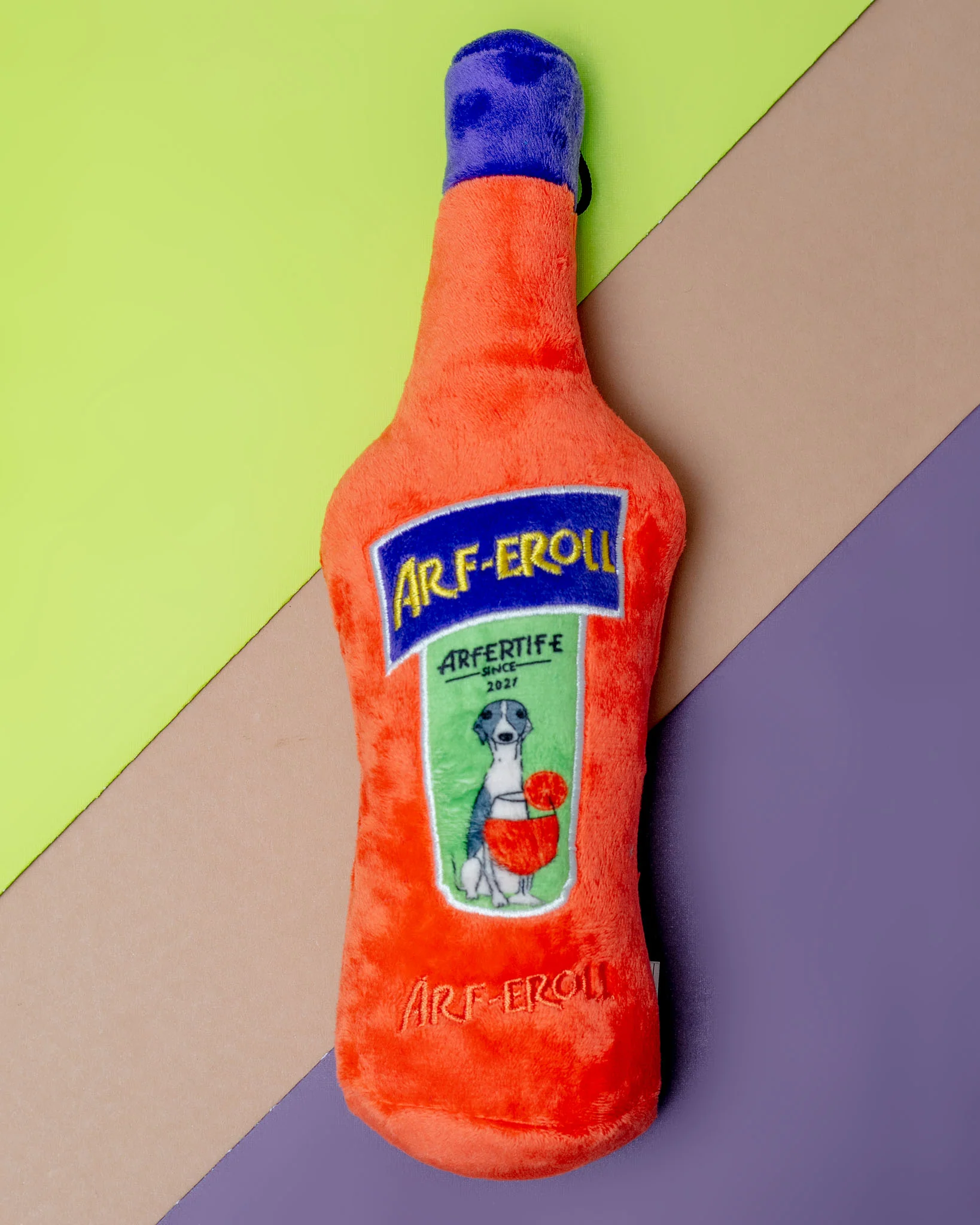 Arf-Eroll Squeaky Plush Dog Toy
