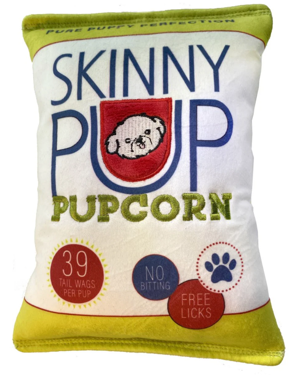 Skinny Pup Squeaky Plush Dog Toy - Image 4