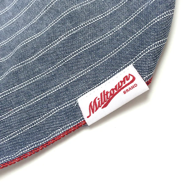 M.N. DAVIS & SON | Dog Bandana in Indigo Stripe - Image 3