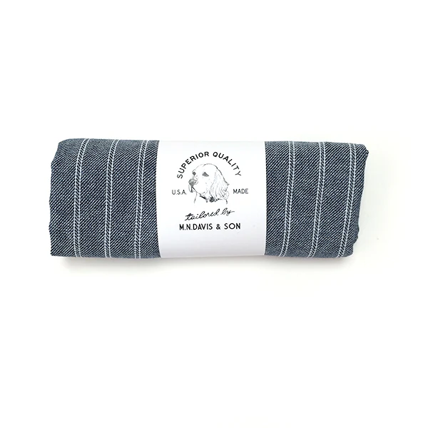M.N. DAVIS & SON | Dog Bandana in Indigo Stripe - Image 4