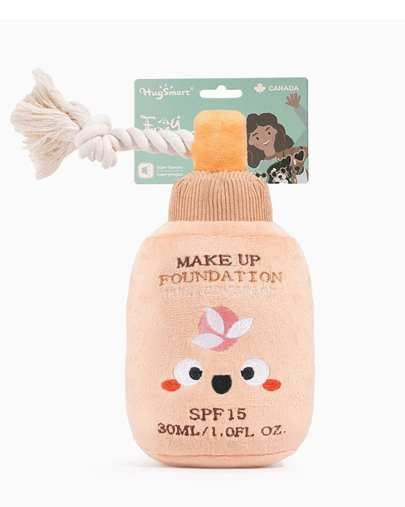 Makeup Foundation Squeaky Plush Dog Toy - Image 4