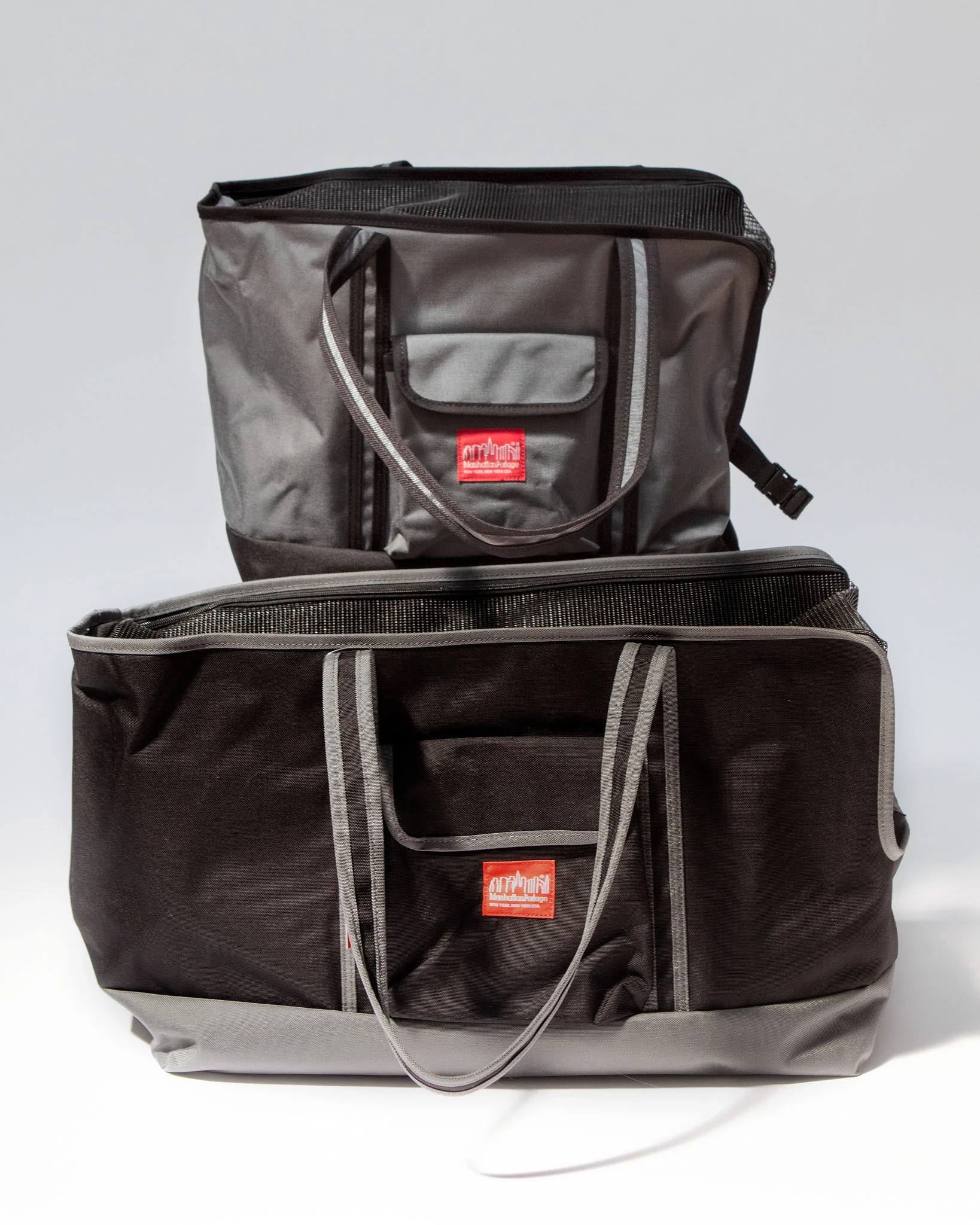 Open or Closed Pet Tote Bag in Black (Large)