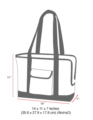Open or Closed Pet Tote Bag in Grey (Small) - Image 10