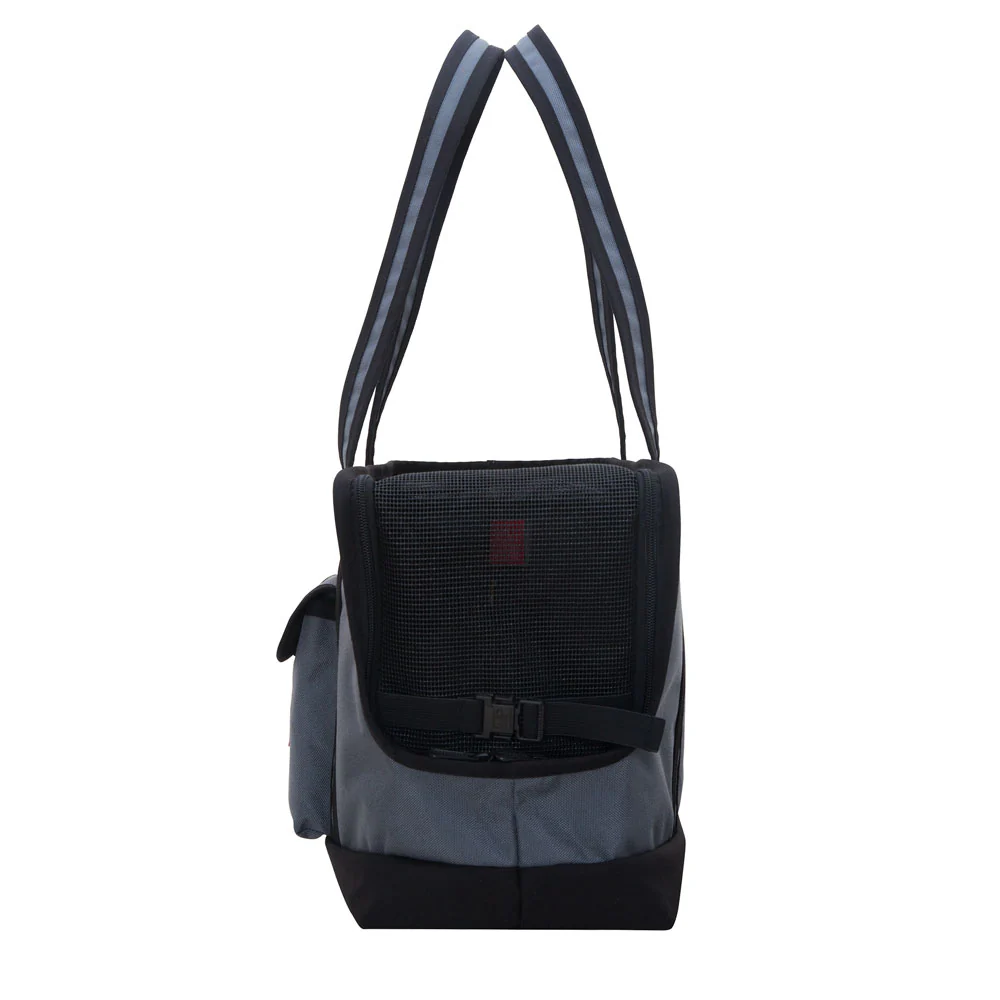 Open or Closed Pet Tote Bag in Grey (Small) - Image 3