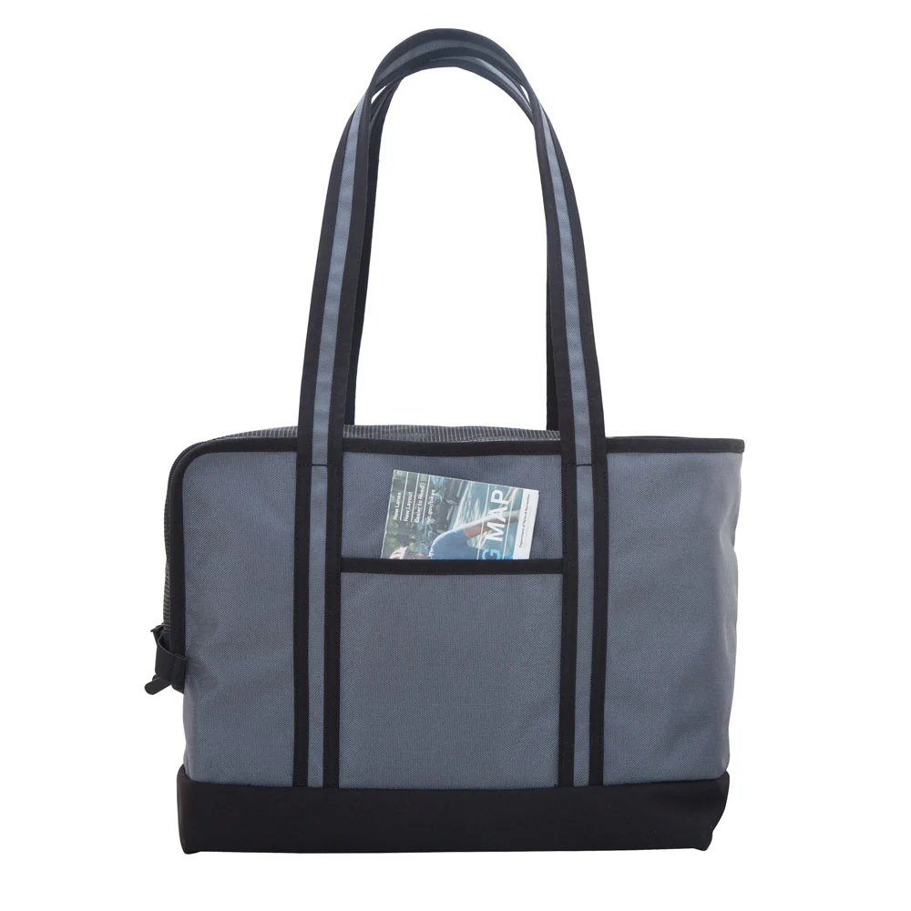 Open or Closed Pet Tote Bag in Grey (Small) - Image 4