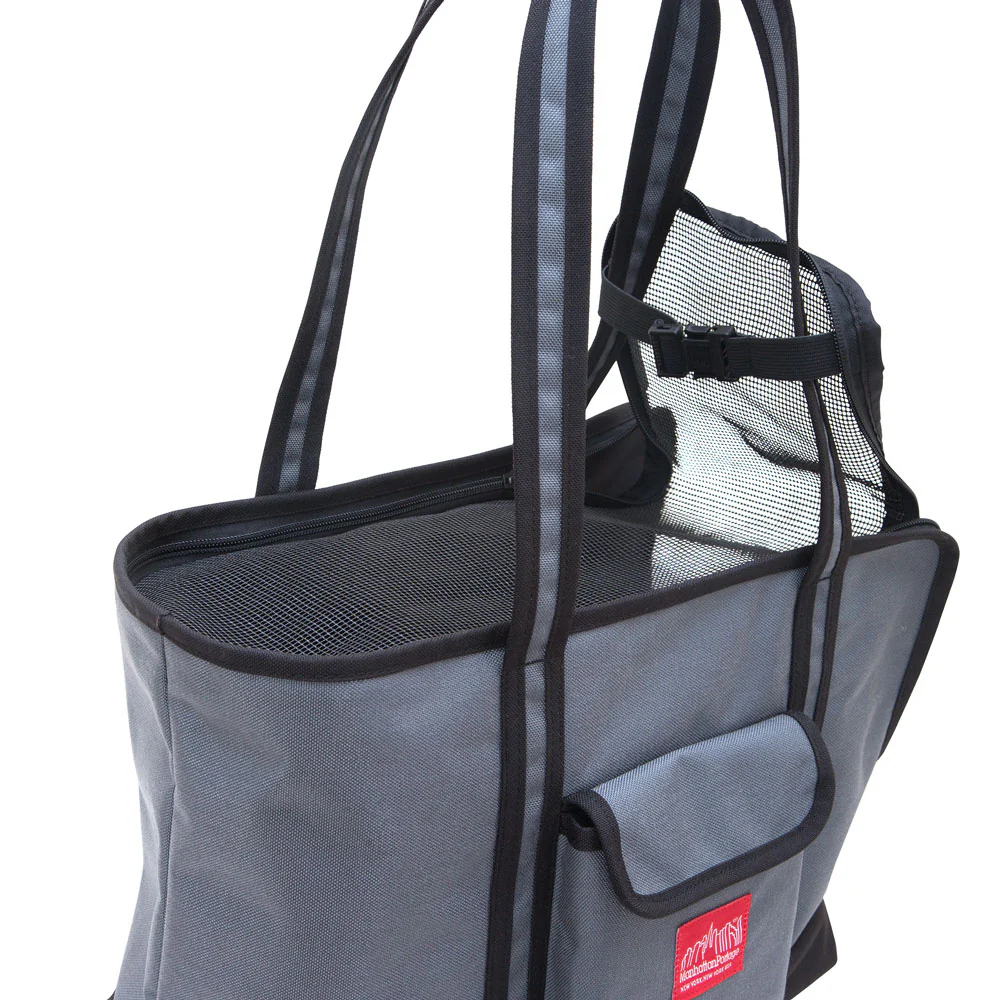 Open or Closed Pet Tote Bag in Grey (Small) - Image 5
