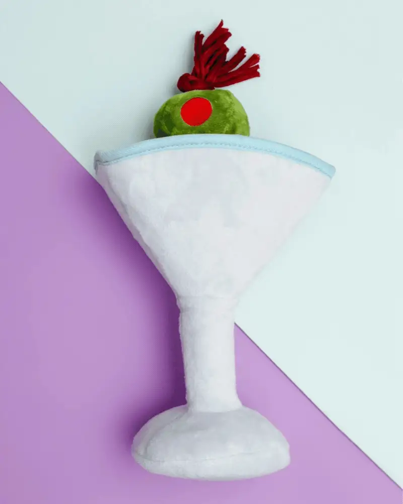 Martini Pawtini Squeaky Plush Dog Toy - Image 3