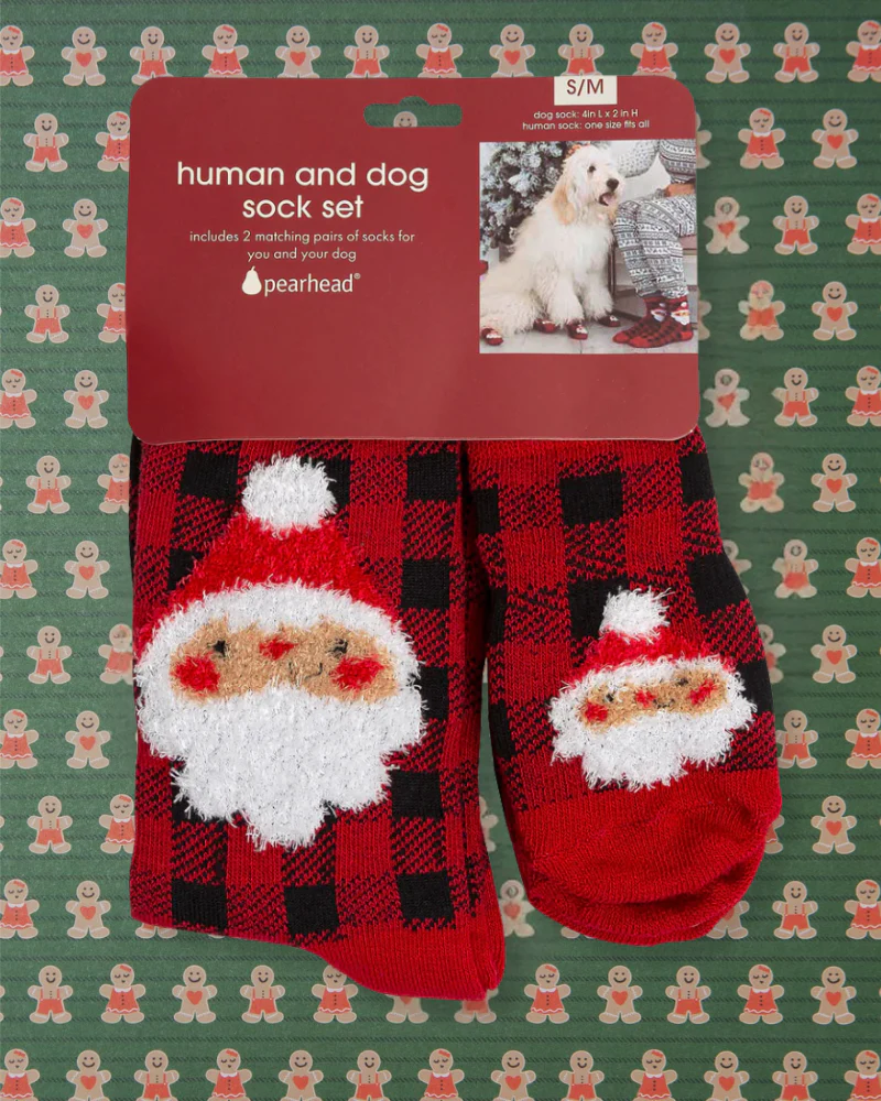 Matching Dog & Human Holiday Socks
