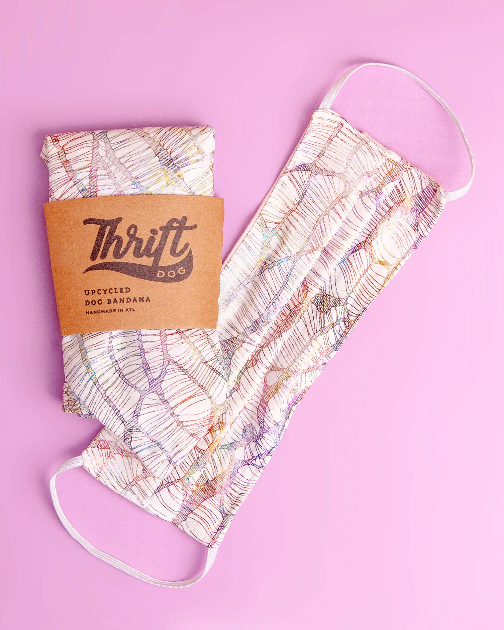 Matching Face Mask & Dog Bandana Set in Mermaid Scales