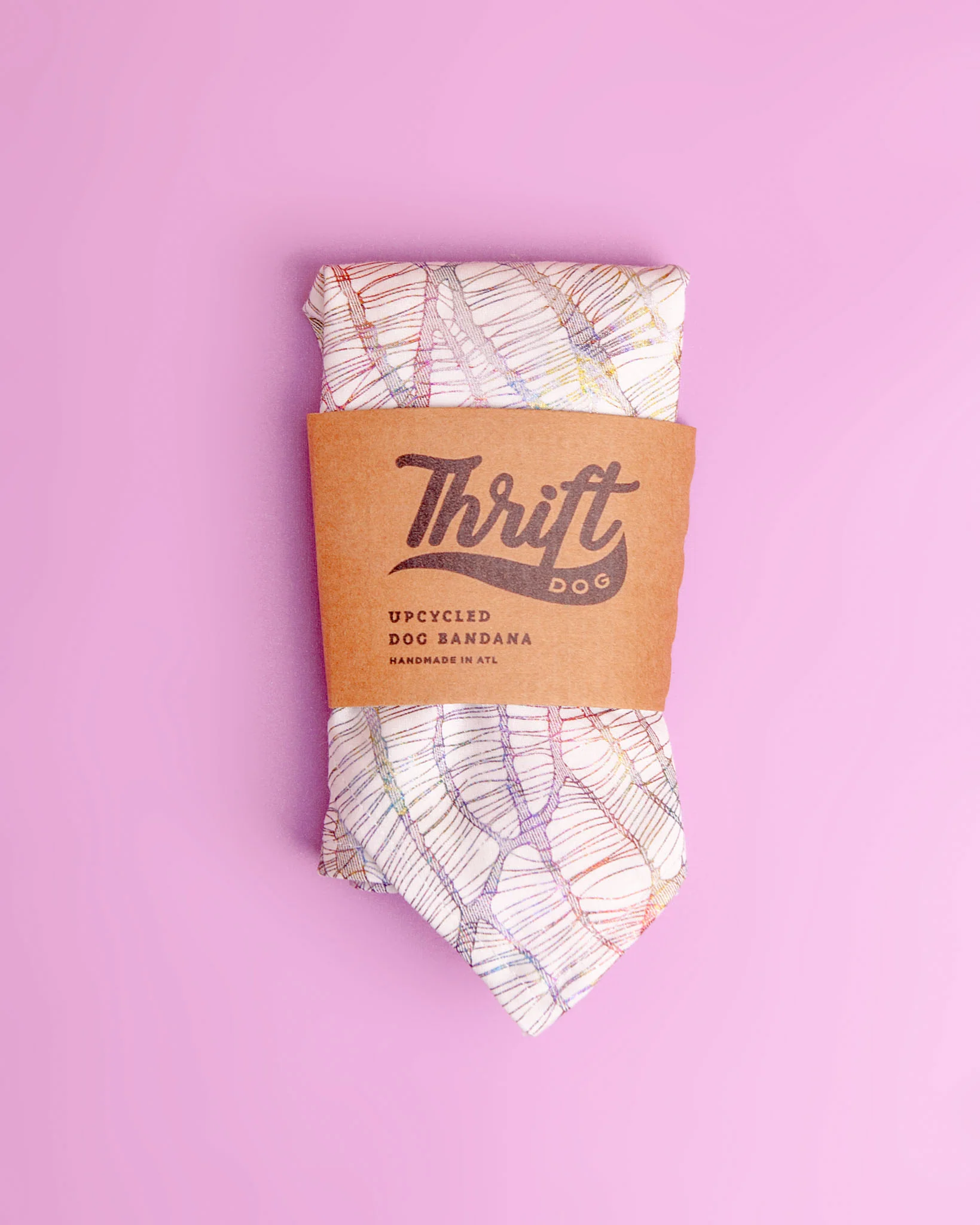 Matching Face Mask & Dog Bandana Set in Mermaid Scales - Image 2
