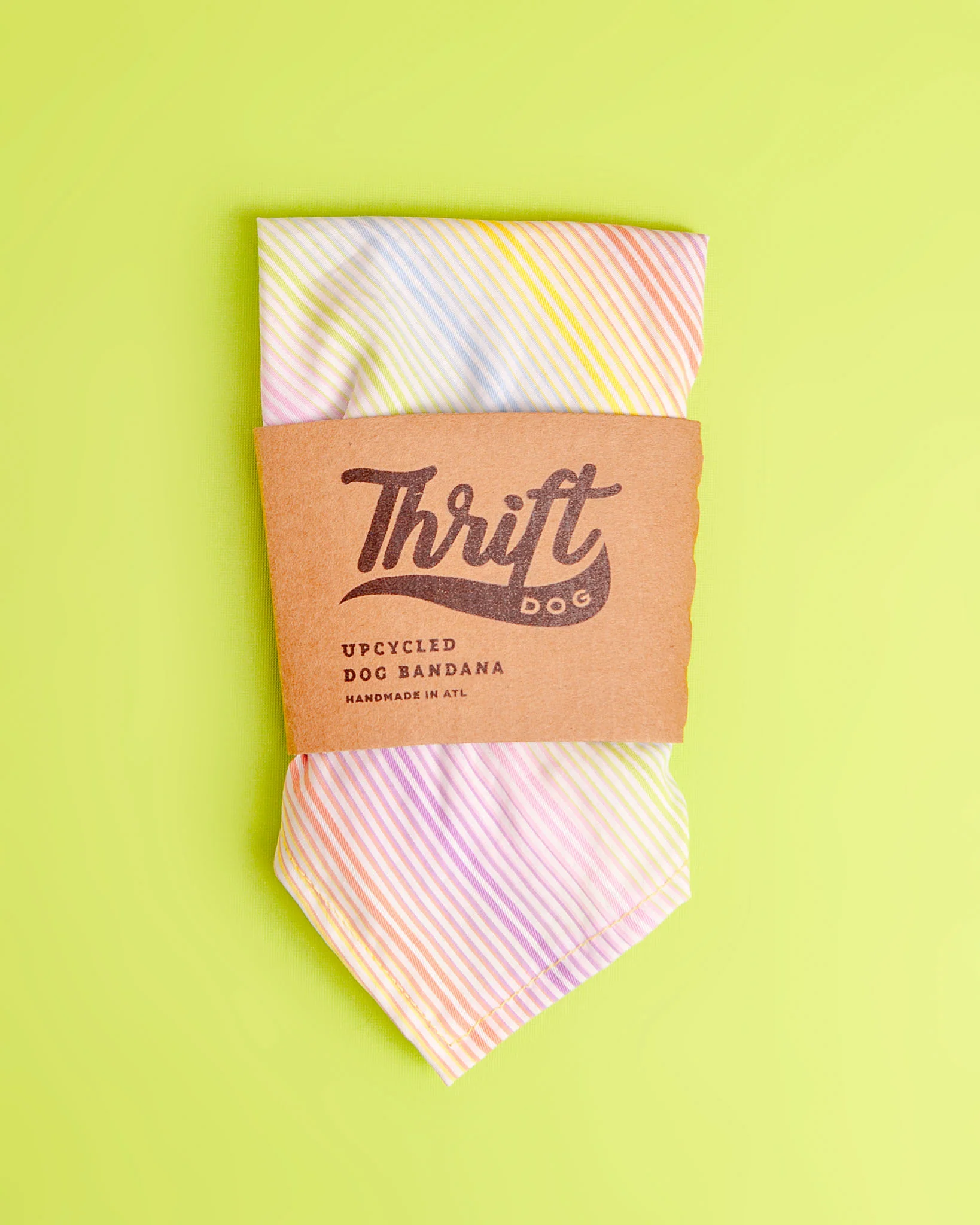Matching Face Mask & Dog Bandana Set in Sunset Stripe (FINAL SALE) - Image 2
