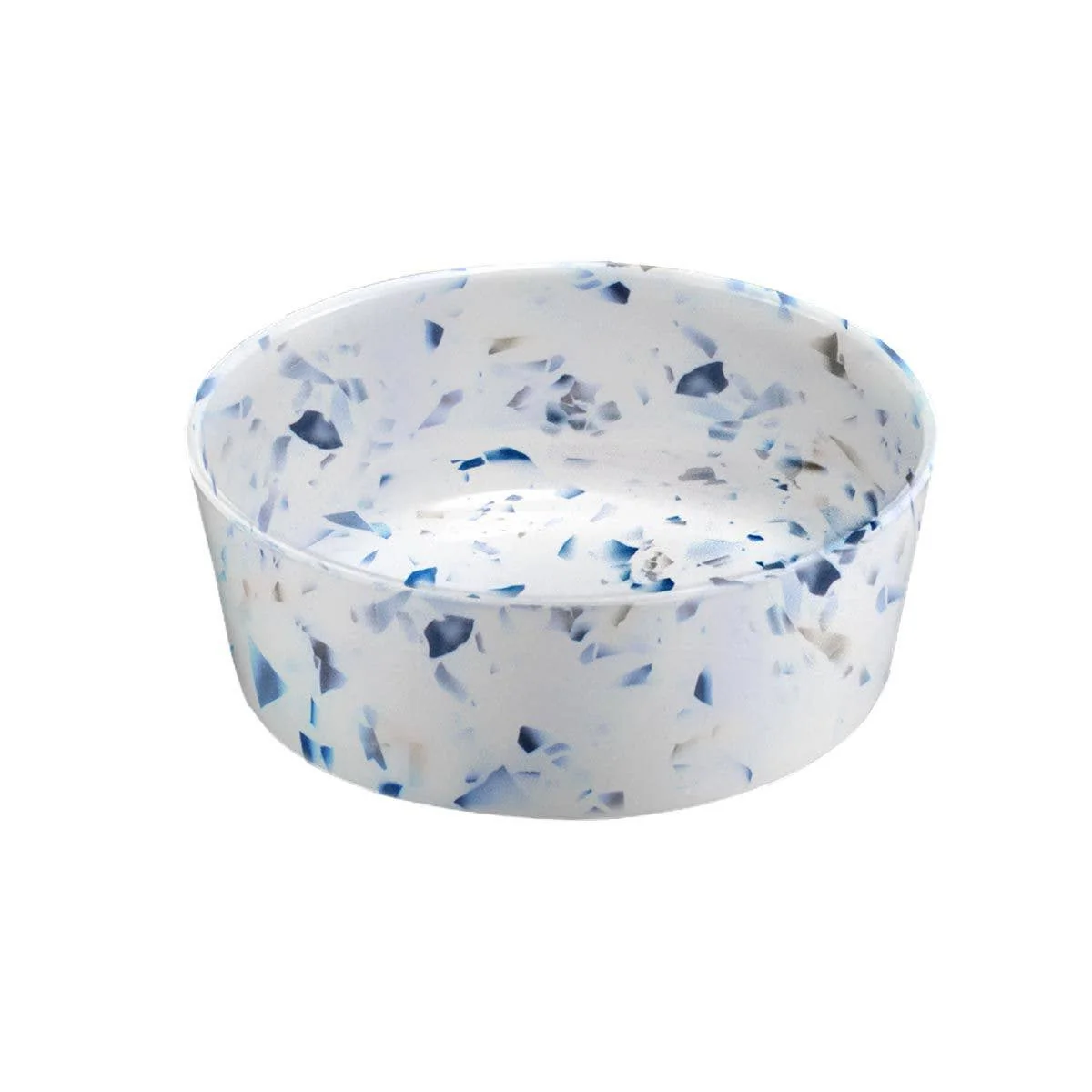 Melamine Dog Bowl in Blue Terrazzo (FINAL SALE) - Image 4