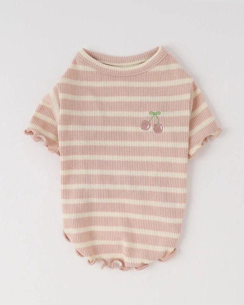 Ribbed Fruit Dog T-Shirts in Cherry or Pineapple (FINAL SALE) - Image 2