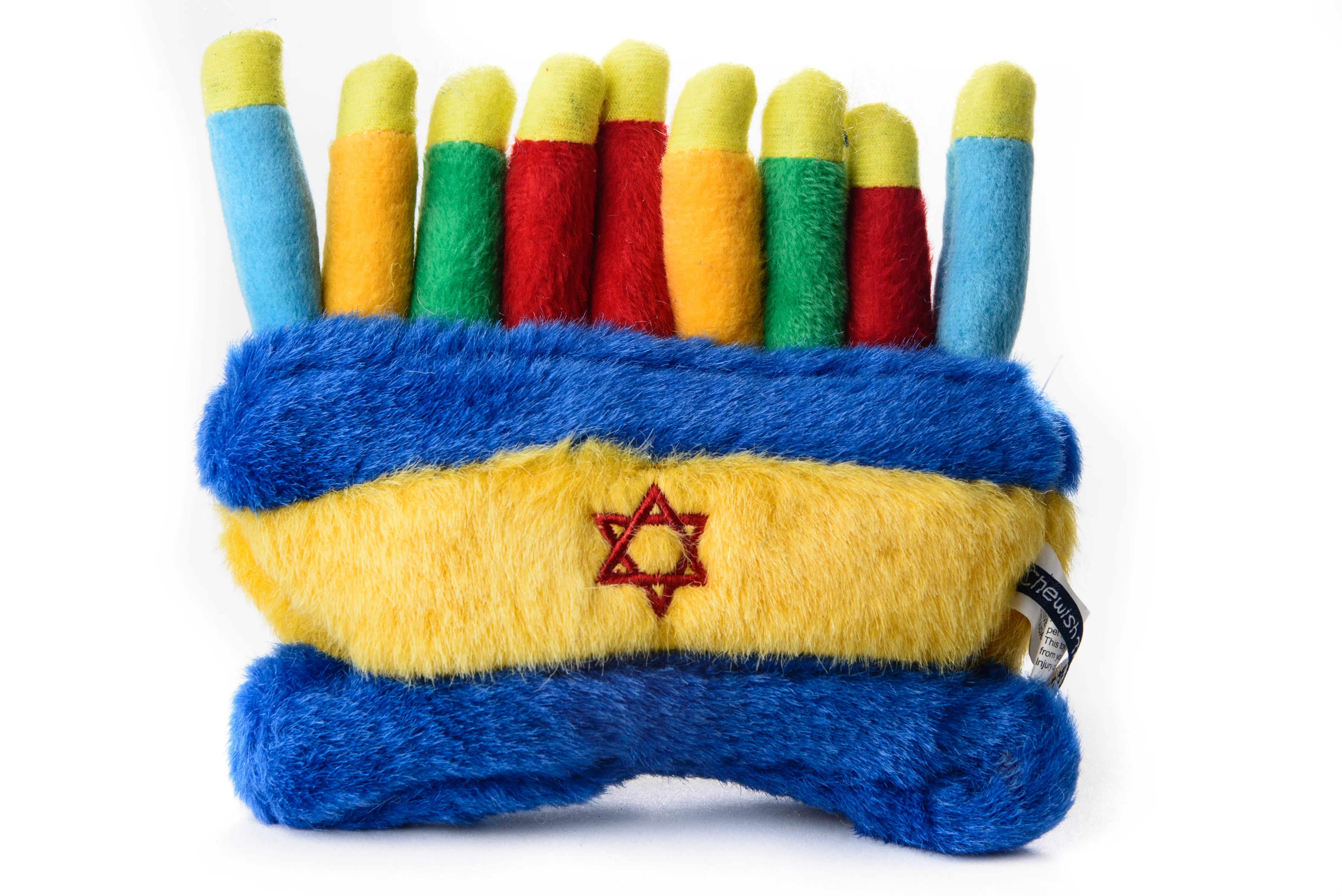Menorah Plush Hanukkah Squeaky Dog Toy - Image 2