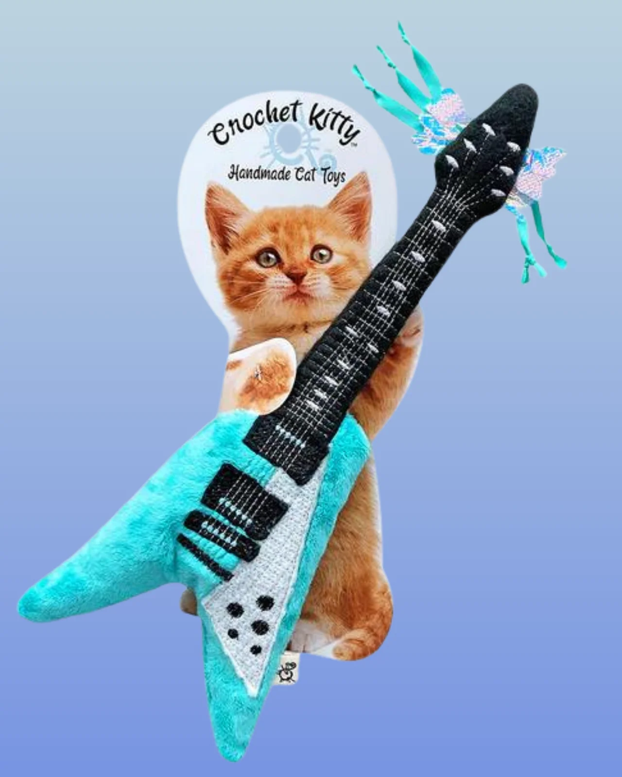 Meowsical Catnip and Crinkle Guitar (Made in the USA) - Image 3
