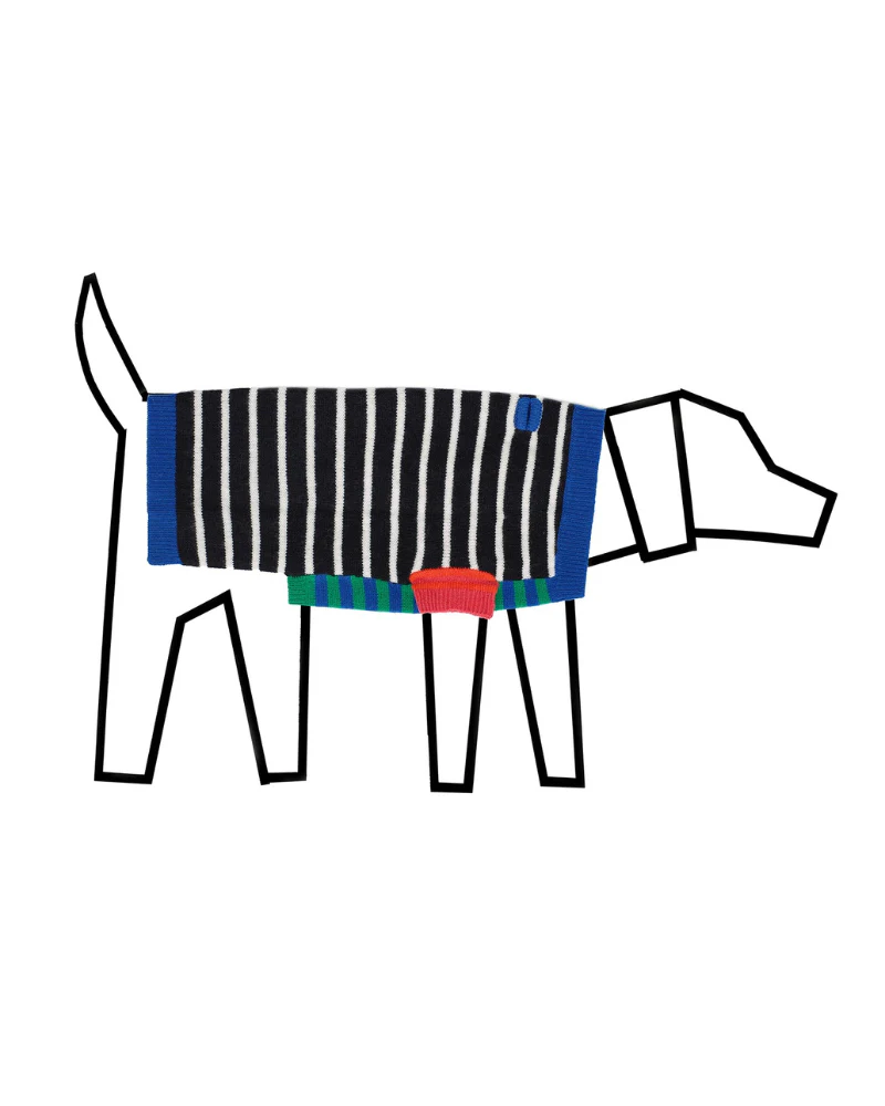 Merino Wool Mixed Up Stripes Dog Sweater (FINAL SALE) - Image 3